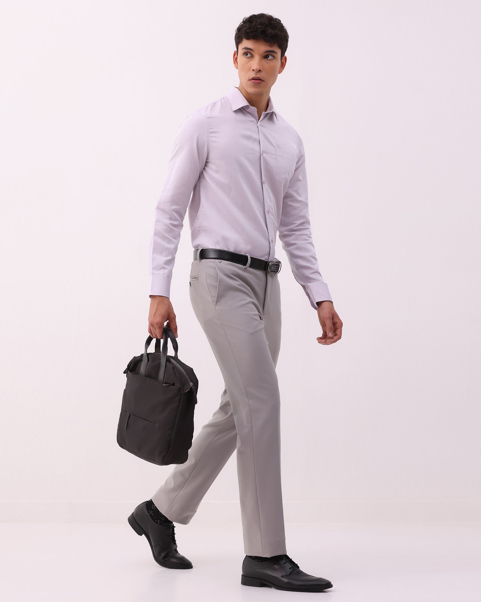 Mauve Linen Solid Shirt - Kaden