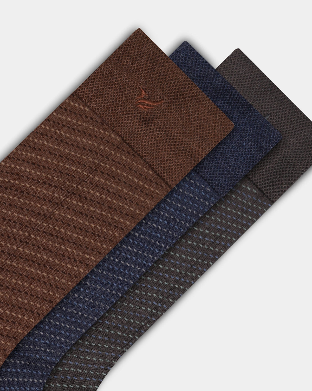 Mercerised Cotton Crew Length Socks Pack of 3 - Bryson
