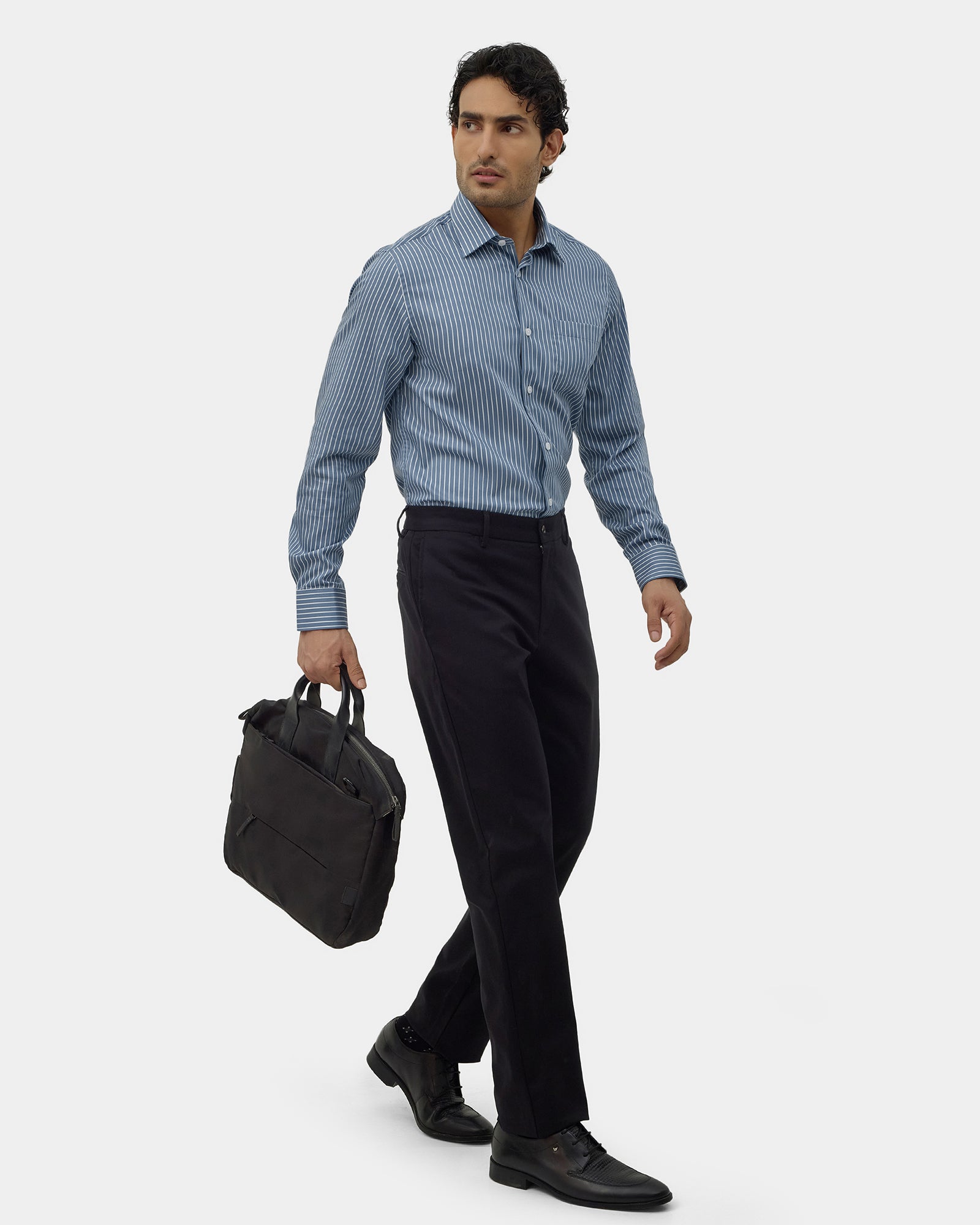 Mid Blue Stripe Shirt - Soccer