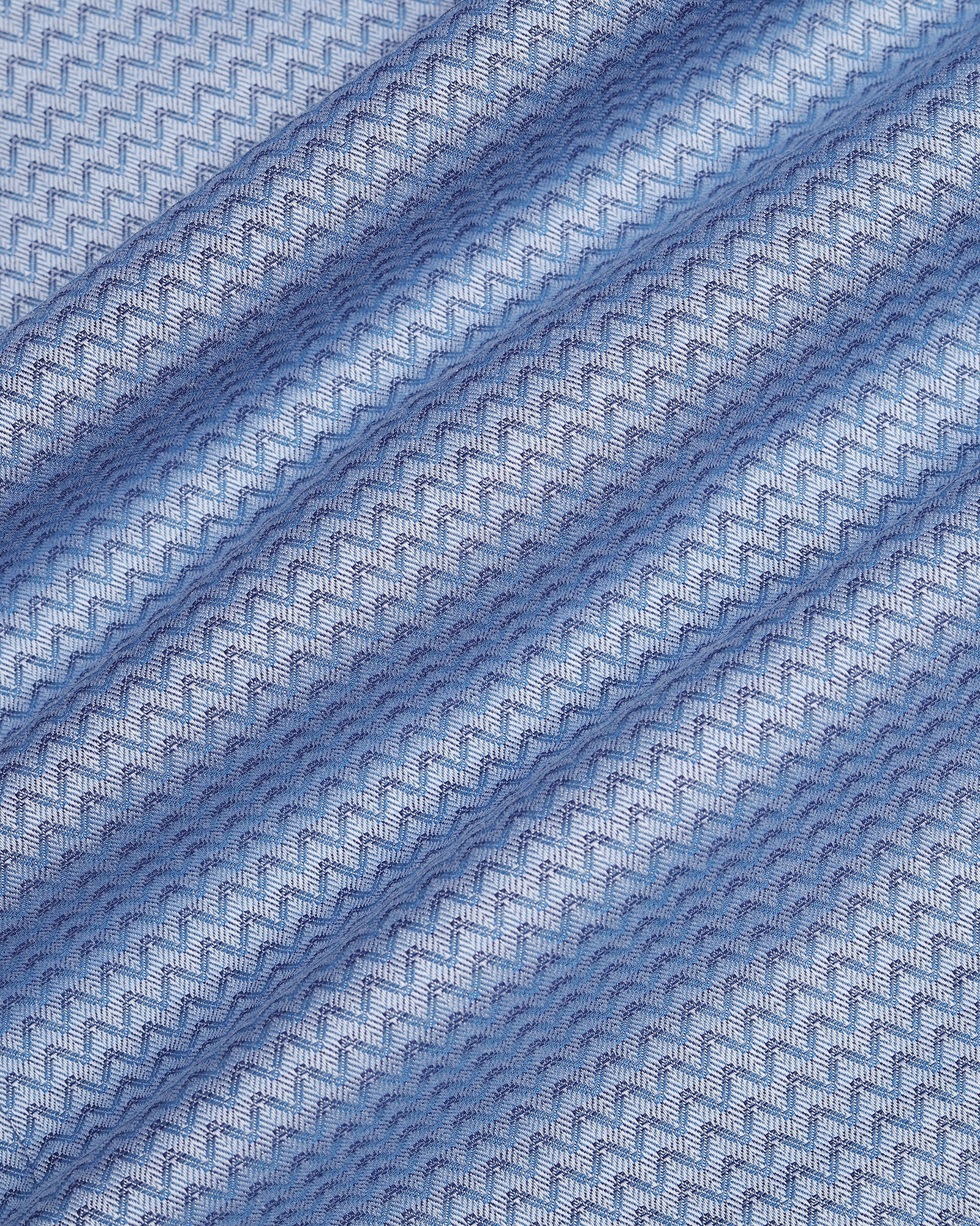 Mid Blue Textured Shirt - Kynsa