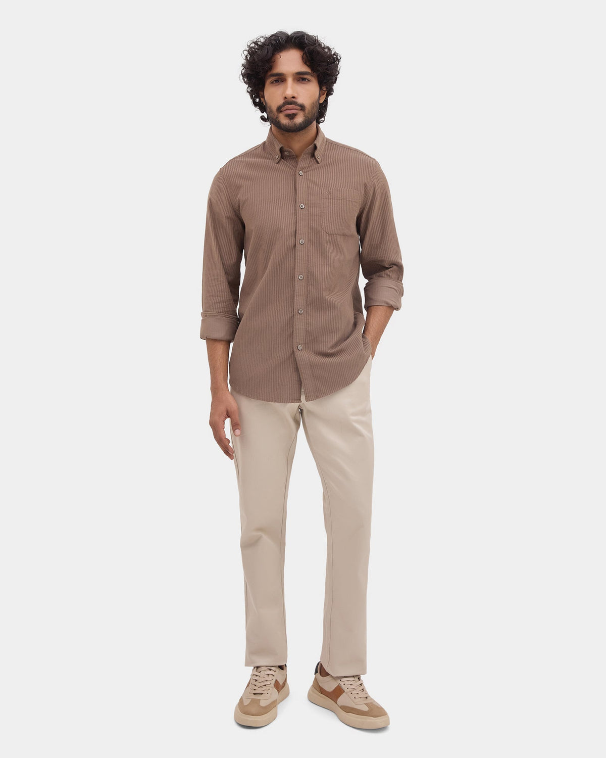 Mid Brown Corduroy Shirt - Agapi
