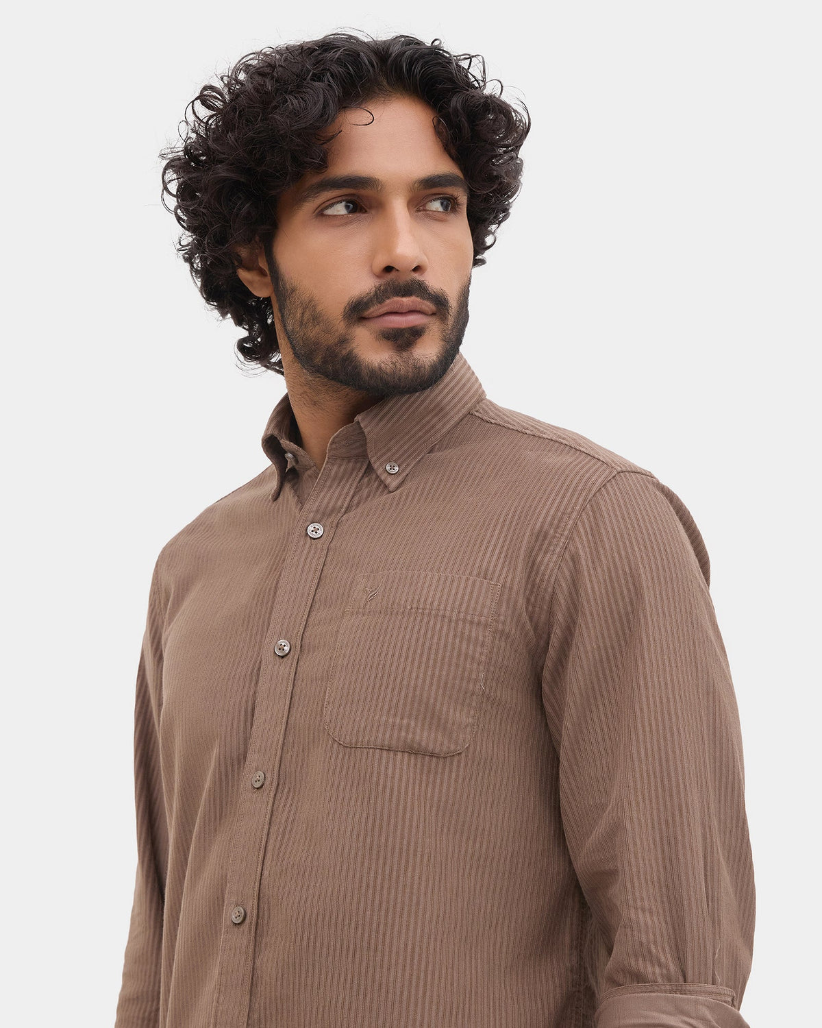 Mid Brown Corduroy Shirt - Agapi