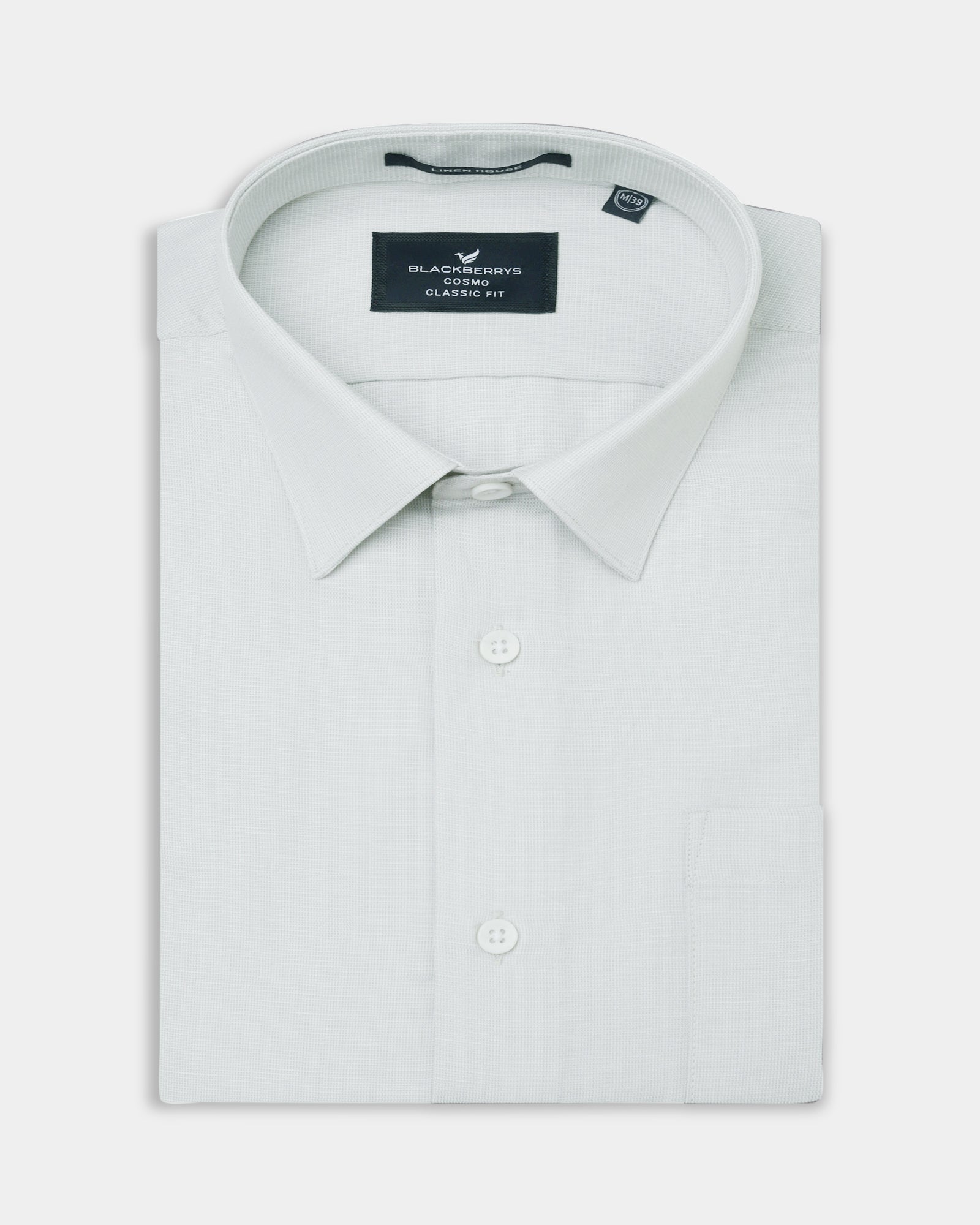 Mint Half Sleeve Linen Textured Shirt - Karter