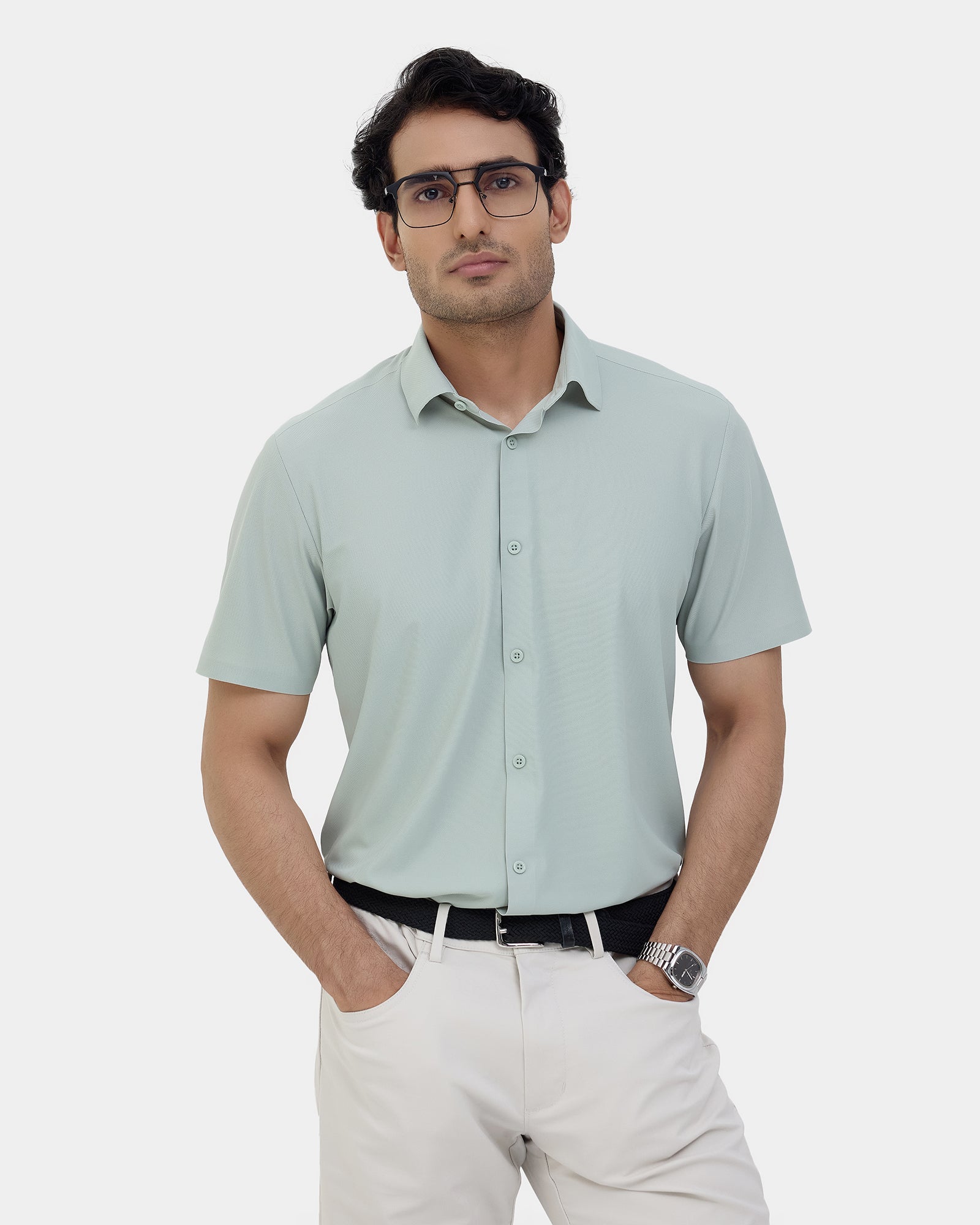 Mint TechPro Textured Shirt - Kanon