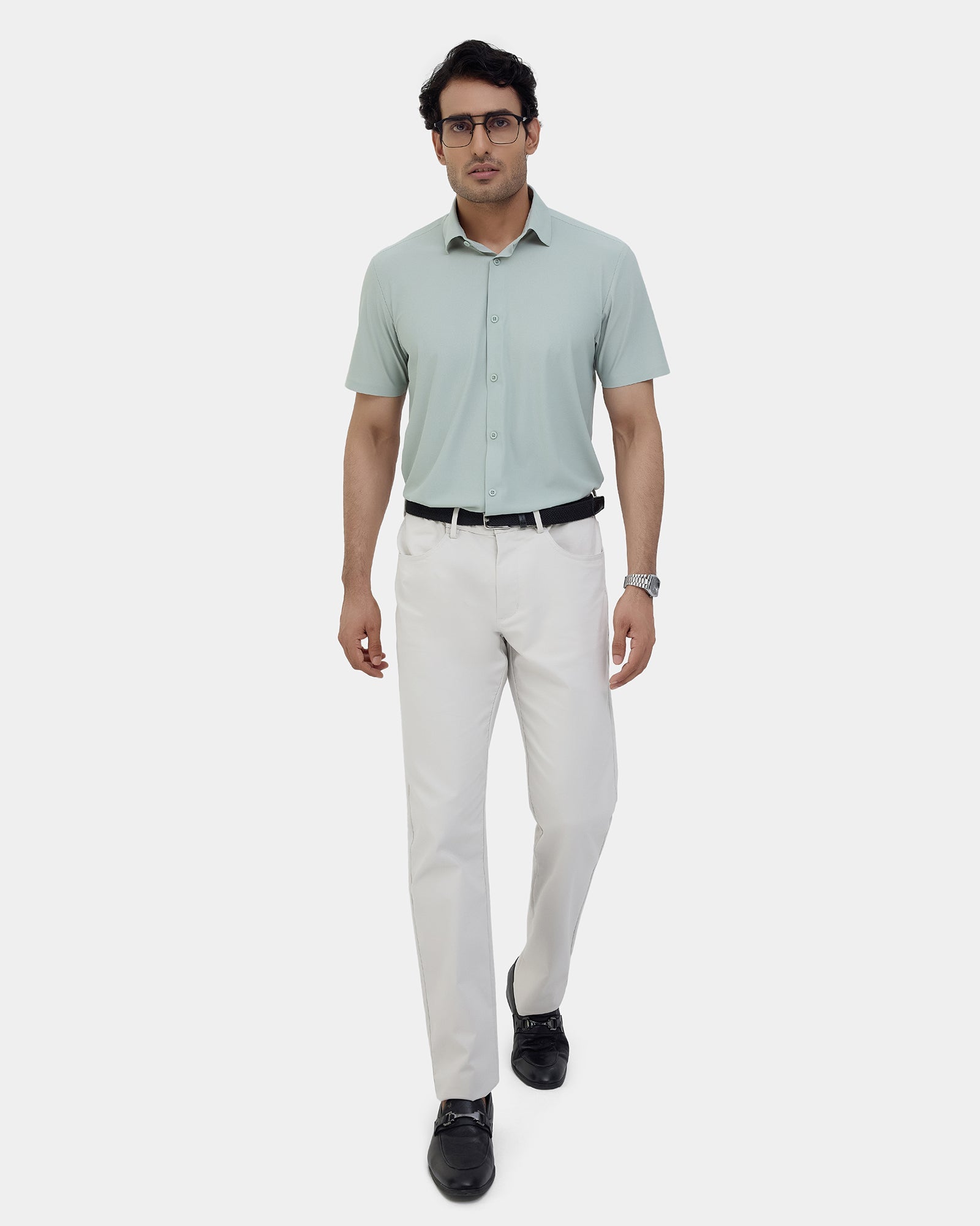 Mint TechPro Textured Shirt - Kanon