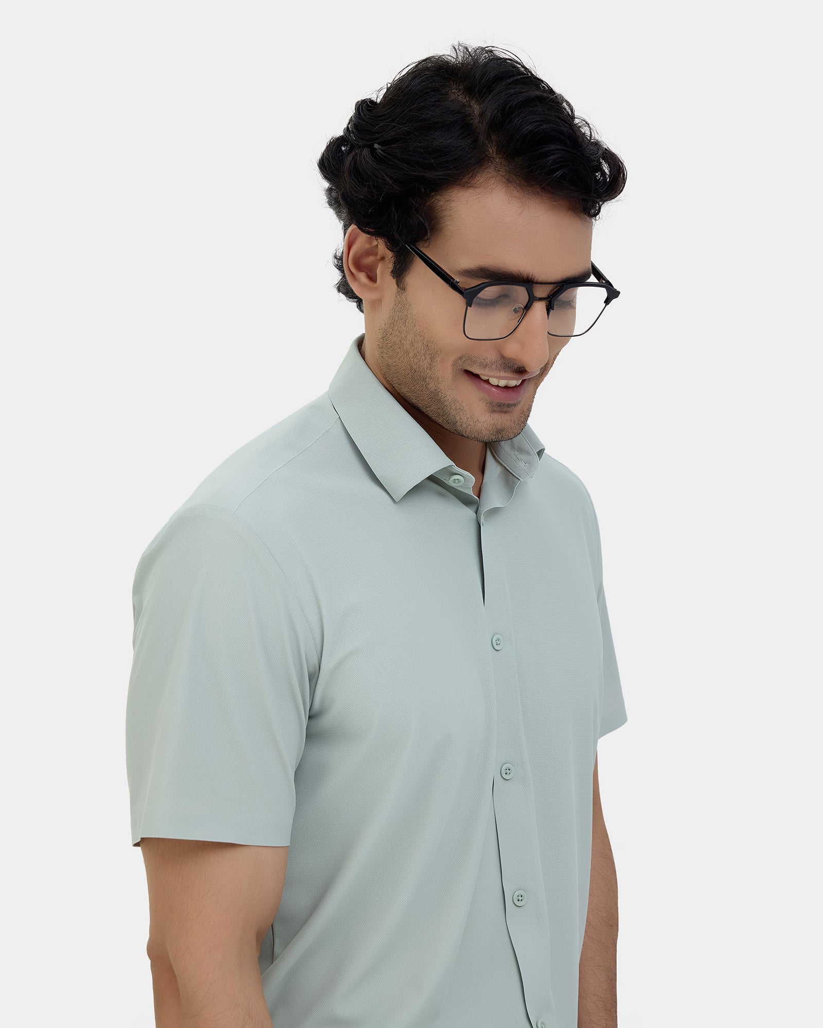 Mint TechPro Textured Shirt - Kanon