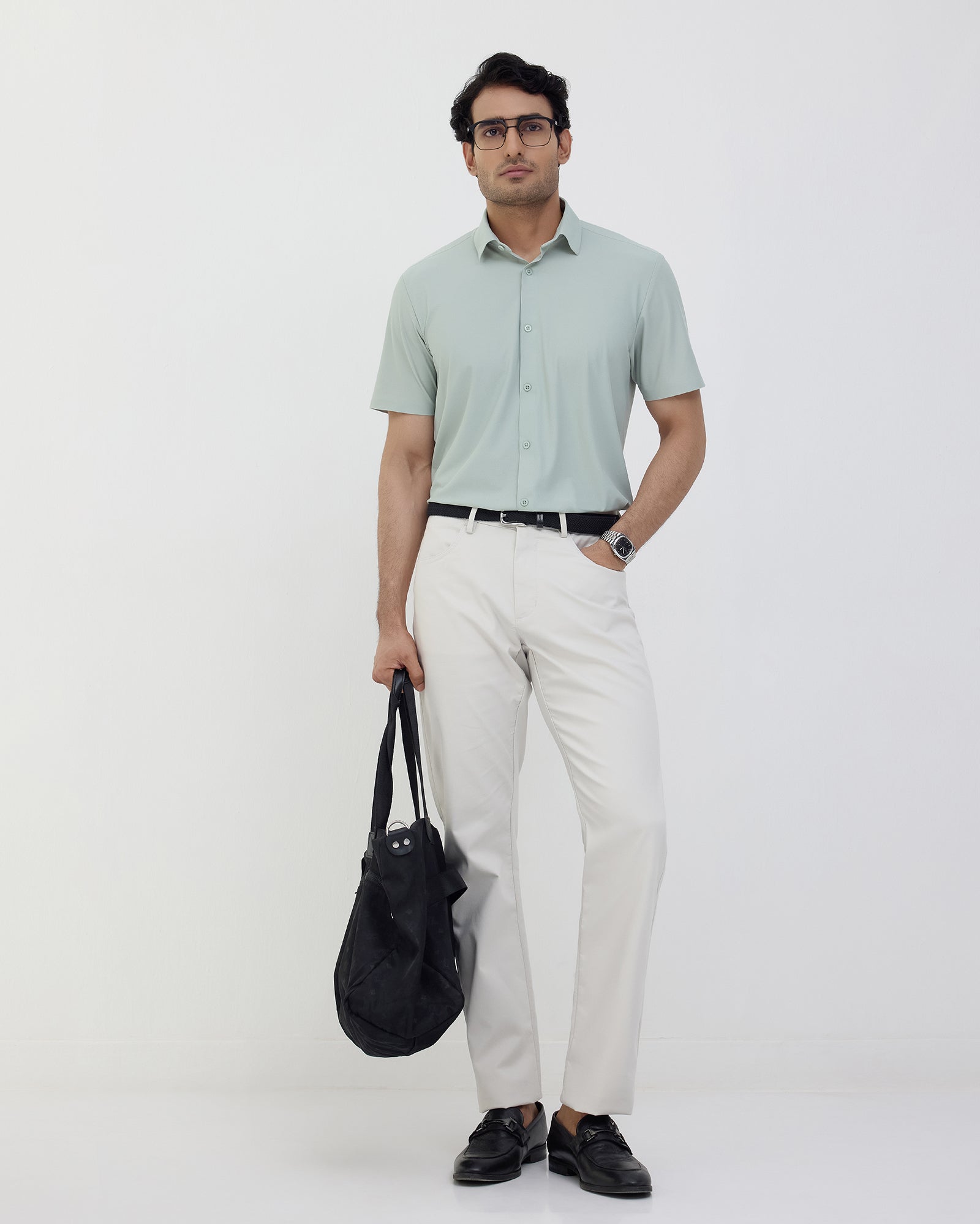 Mint TechPro Textured Shirt - Kanon