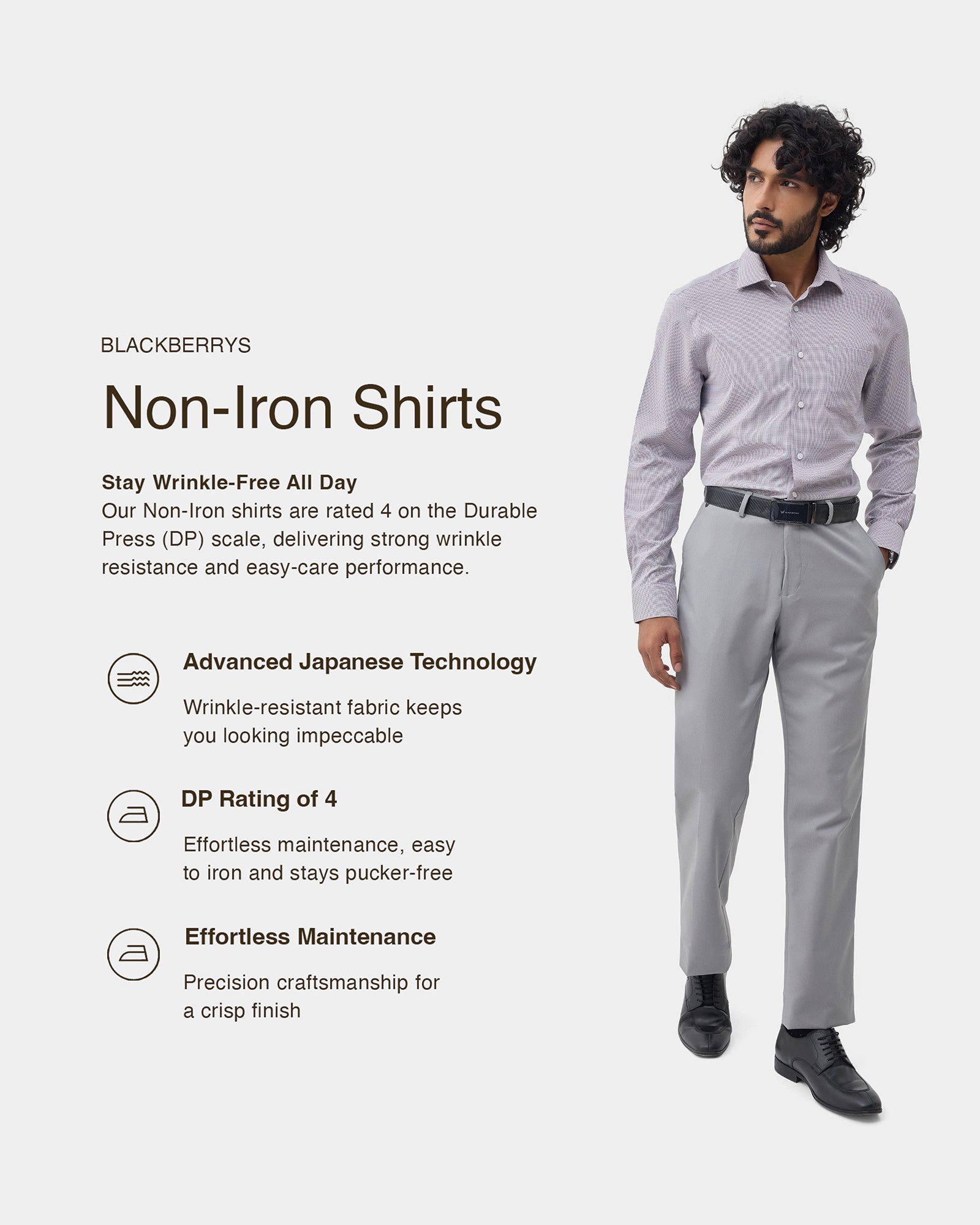 Maroon Unwrinkle Textured Shirt - Russel E