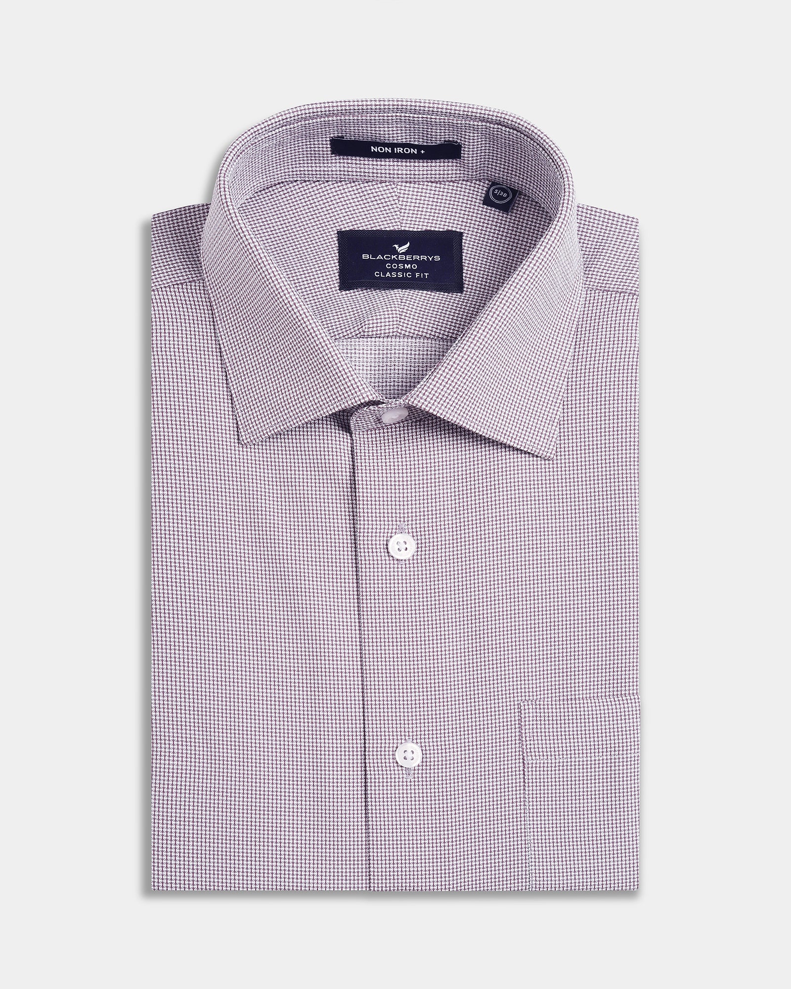 Maroon Unwrinkle Textured Shirt - Russel E