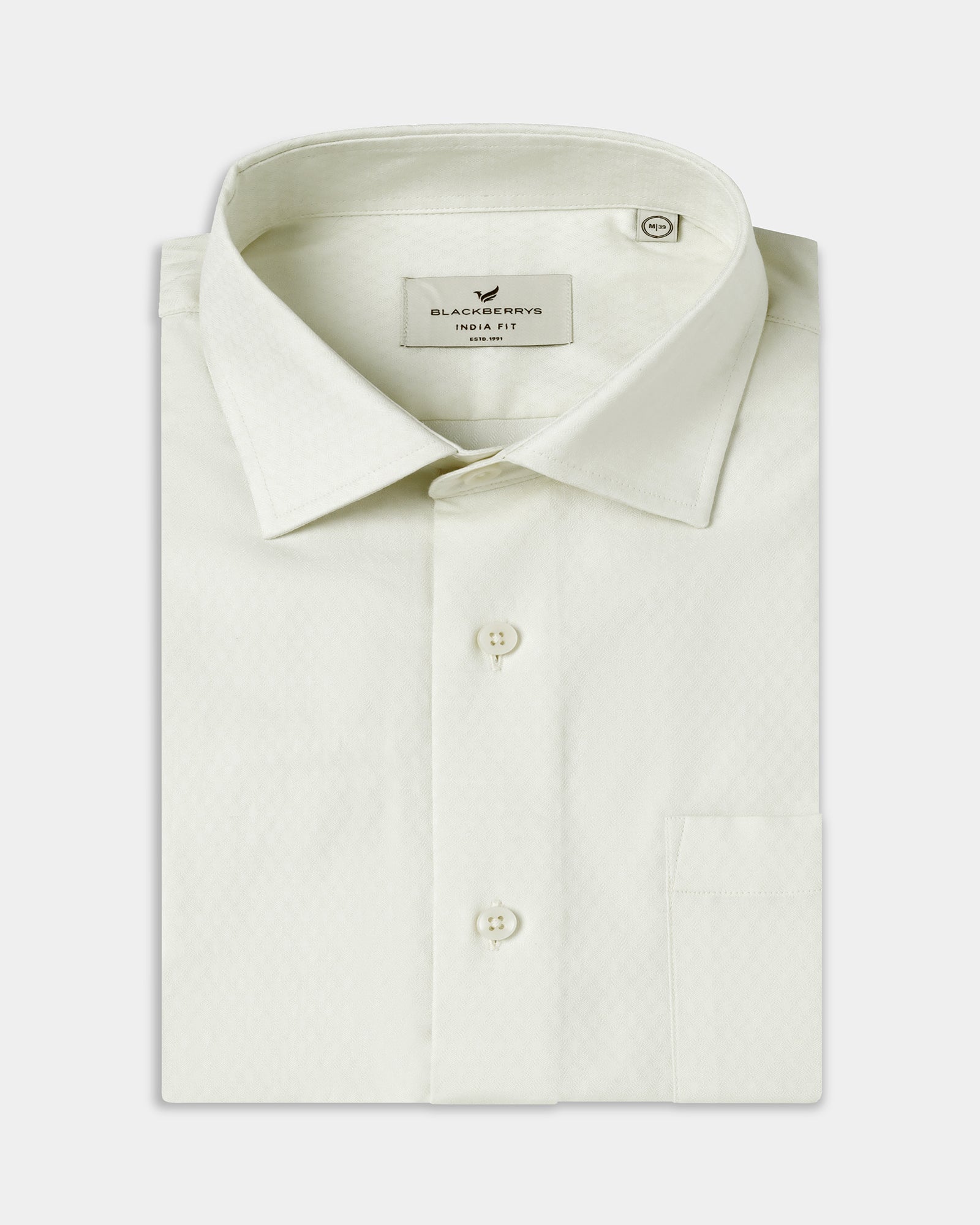 Light Yellow Staples Dobby Formal Shirts - Hydra
