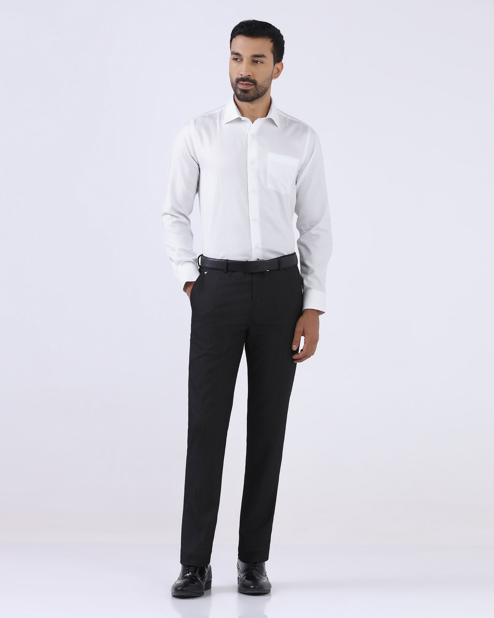 White Textured Shirt - Bridget