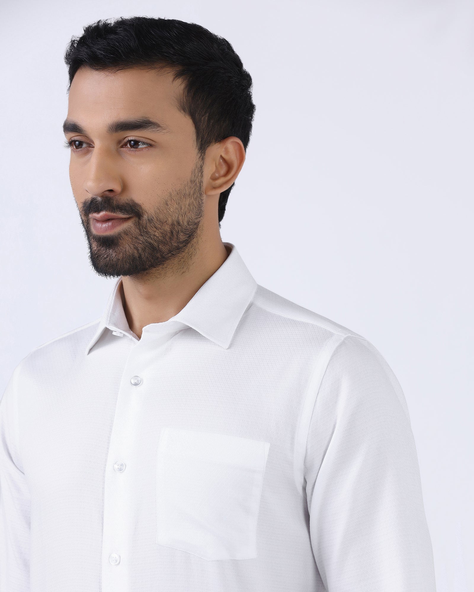 White Textured Shirt - Bridget