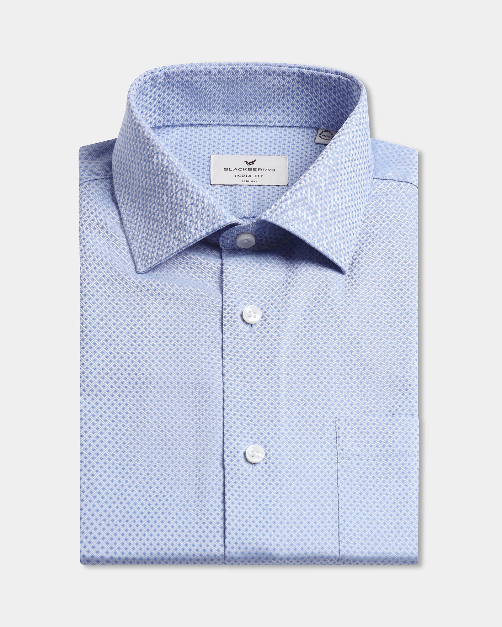 Light Blue Staples Dobby Formal Shirts - Bernard