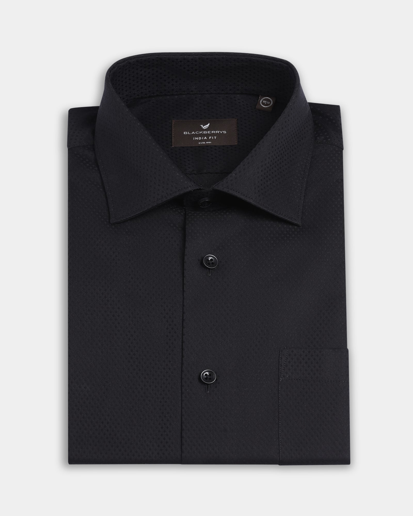 Black Staples Dobby Formal Shirts - Bernard