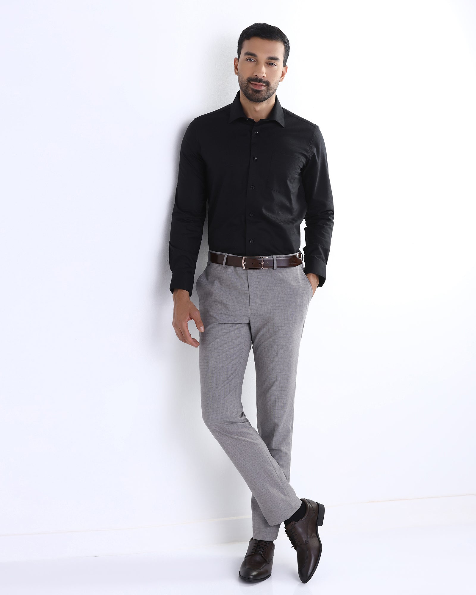 Black Staples Dobby Formal Shirts - Bernard