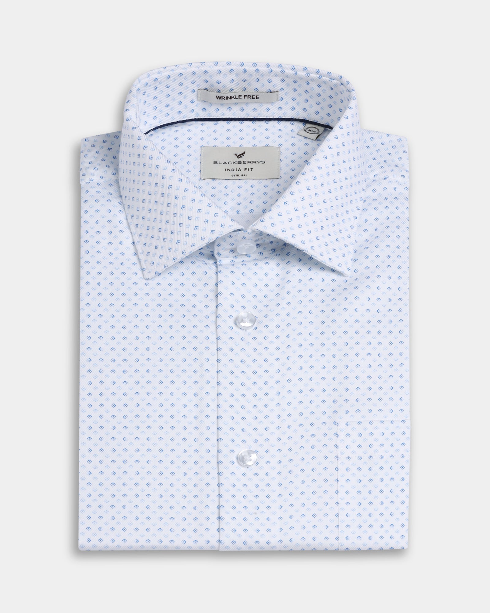 White Staples Print Formal Shirts - Eagle