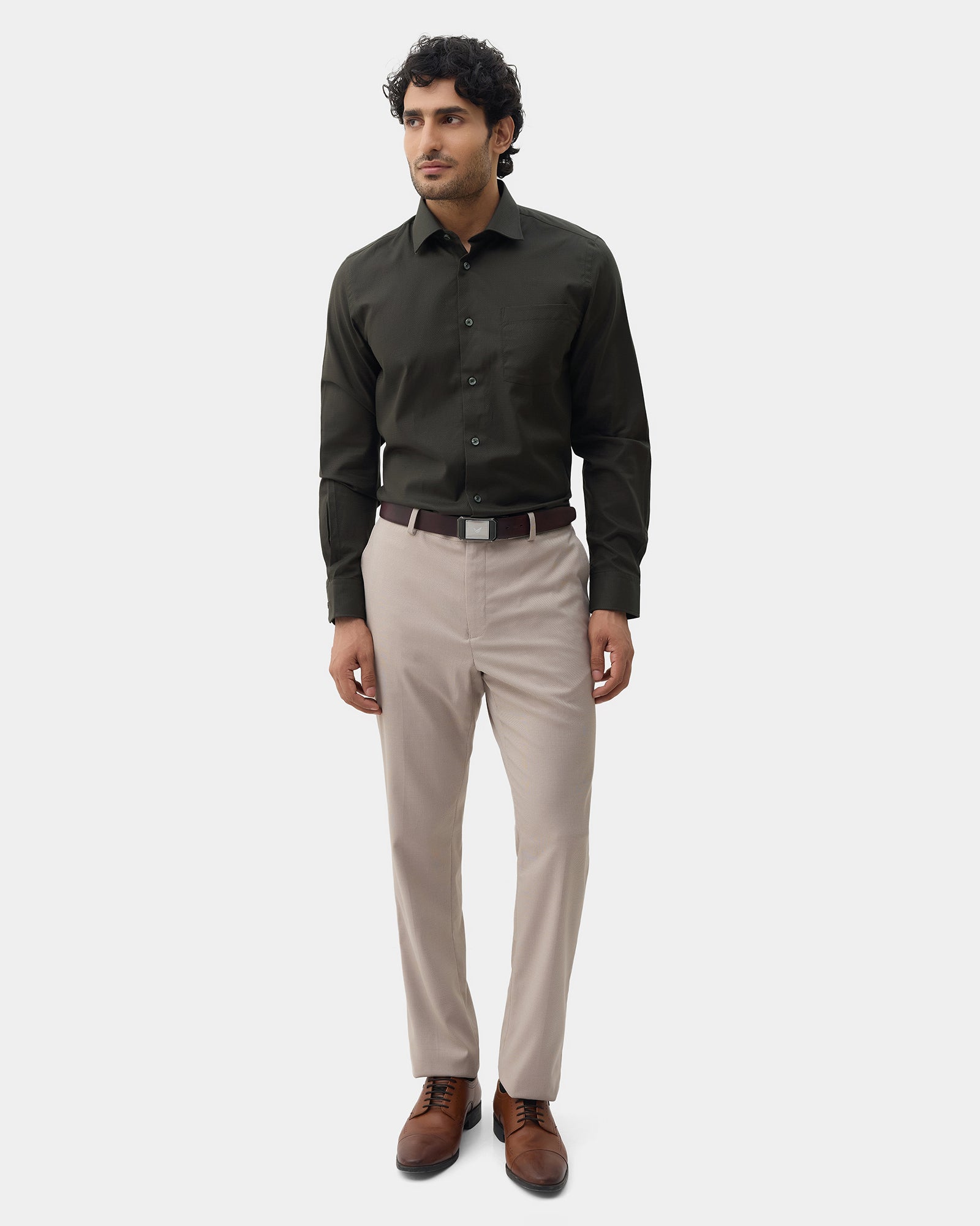 Green Textured Shirt - Derek