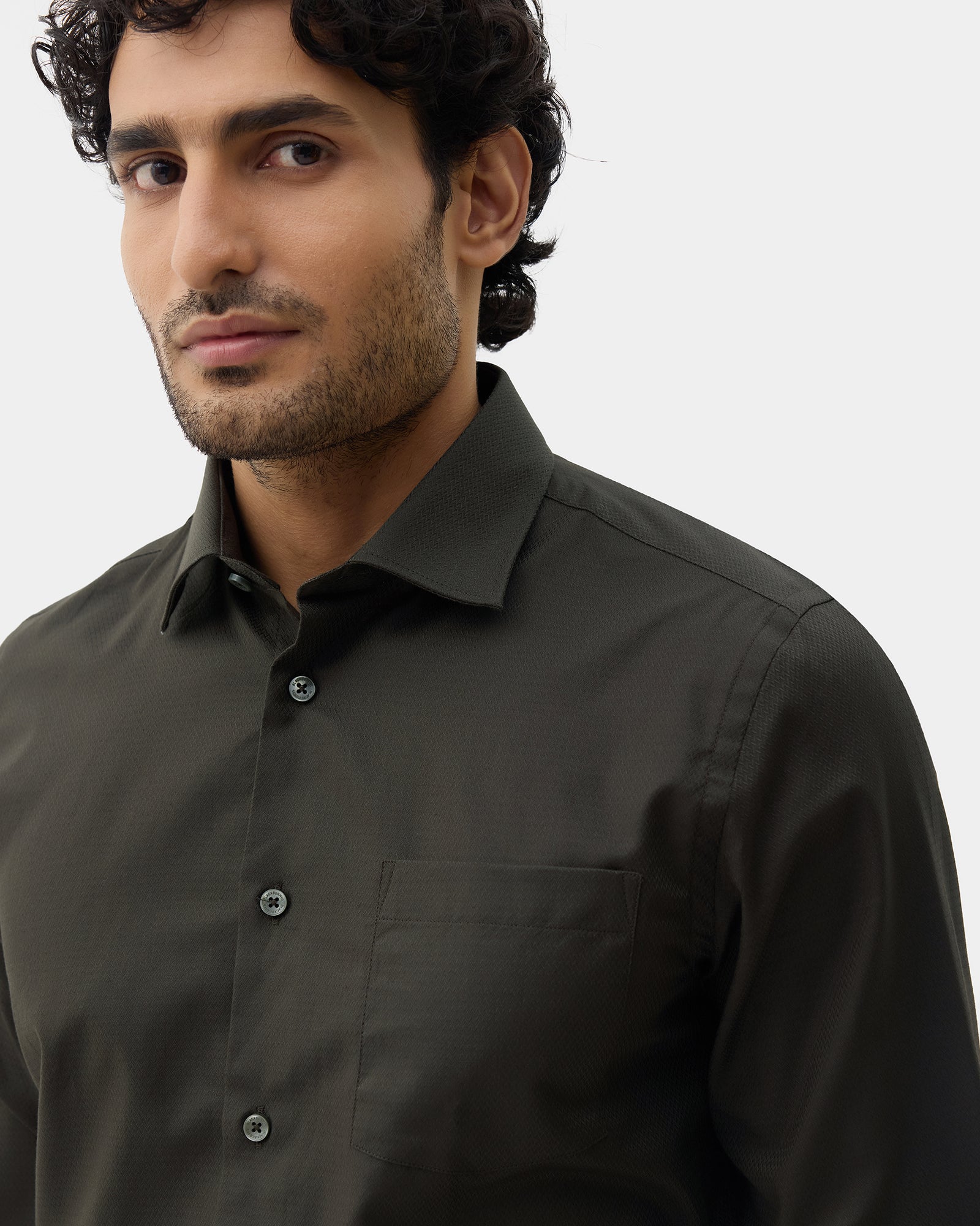Green Textured Shirt - Derek