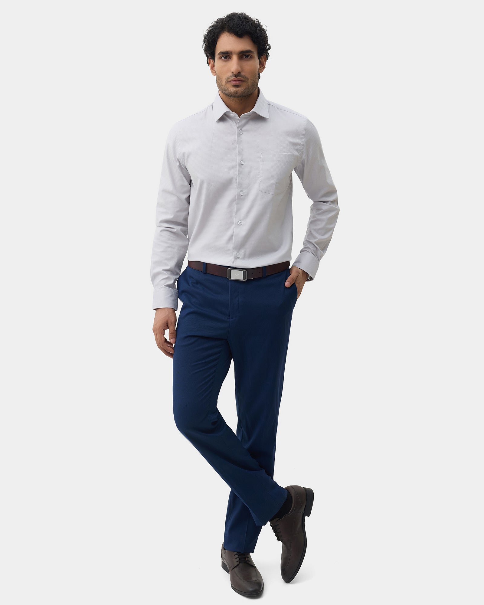 Light Grey Textured Shirt - Derek