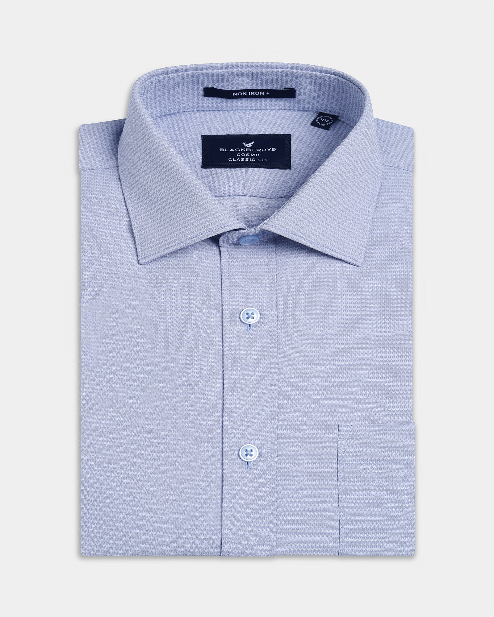 Blue Unwrinkle Textured Shirt - Sigma E