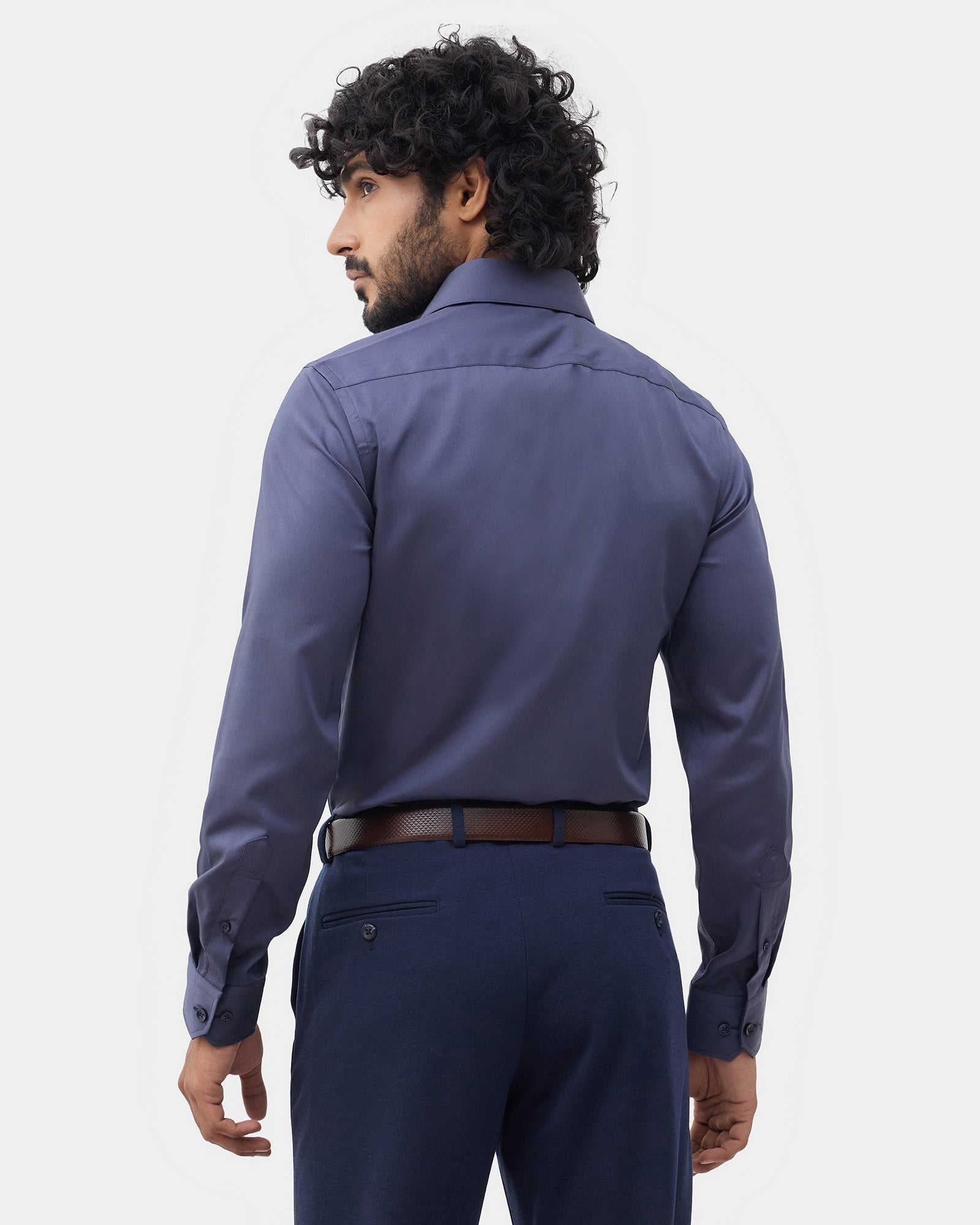 Purple Solid Shirt - Roger