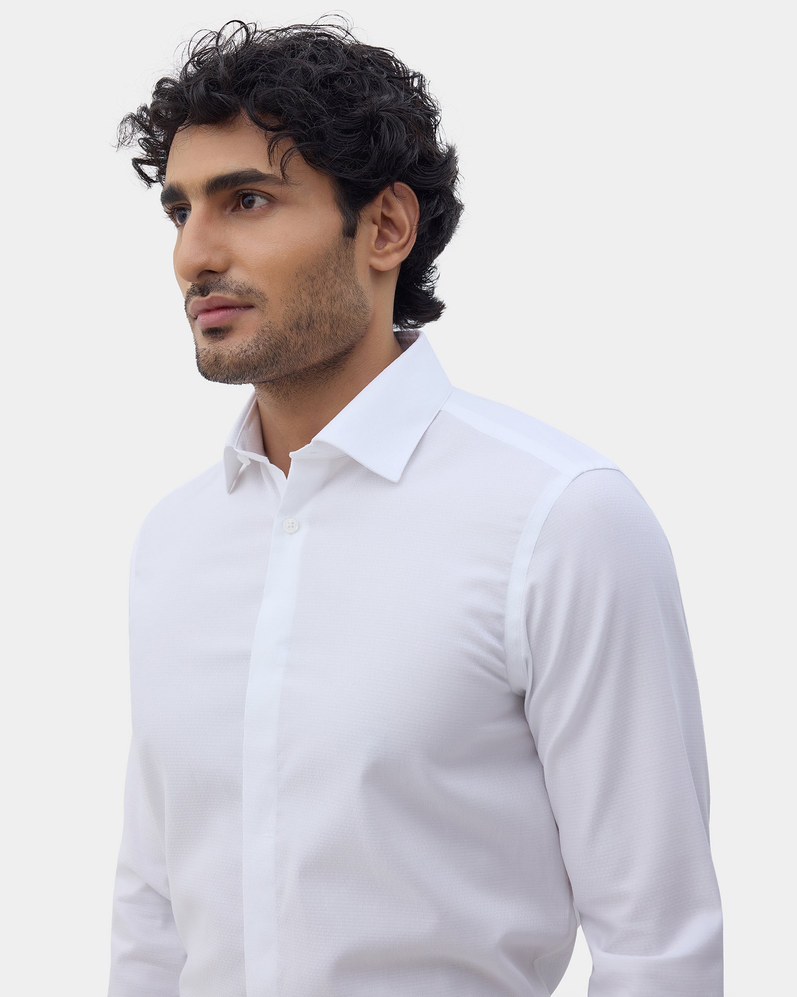 White Textured Shirt - Klarex