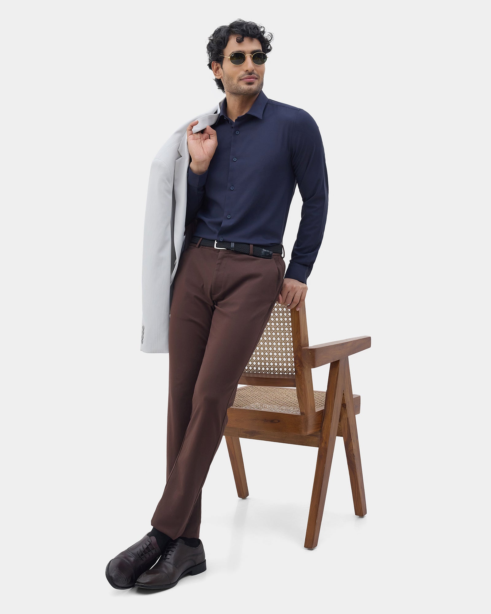 Navy Solid Shirt - Shephard