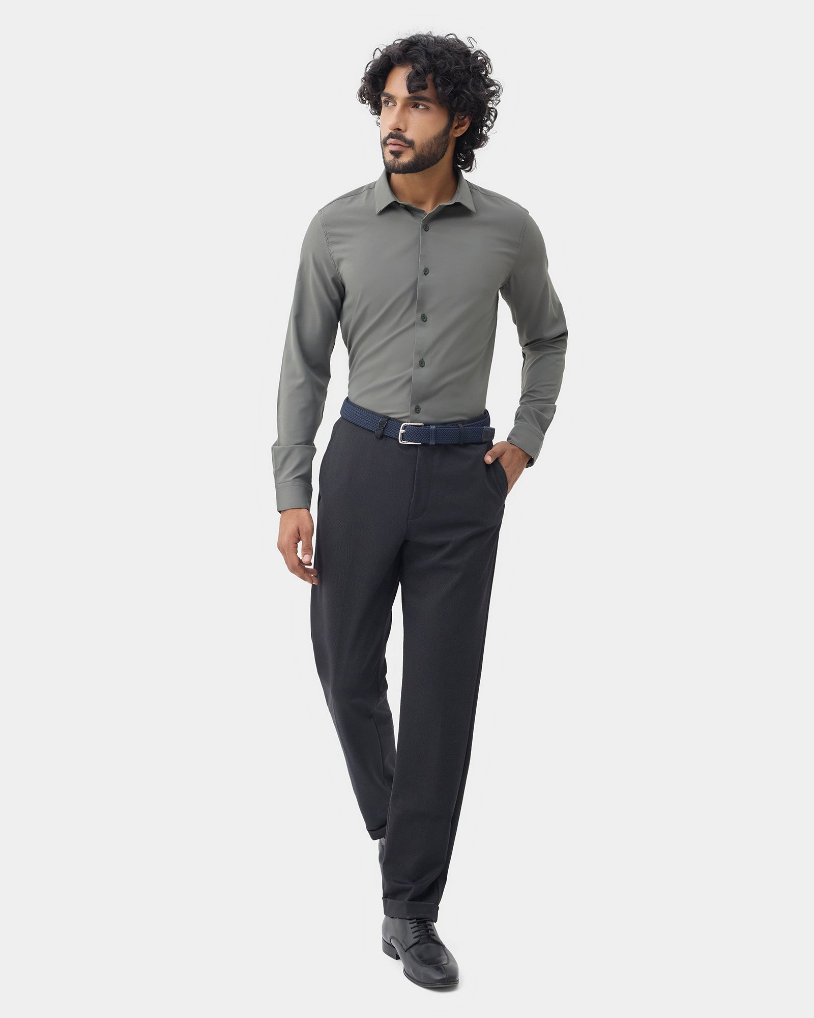 Olive Solid Shirt - Shephard
