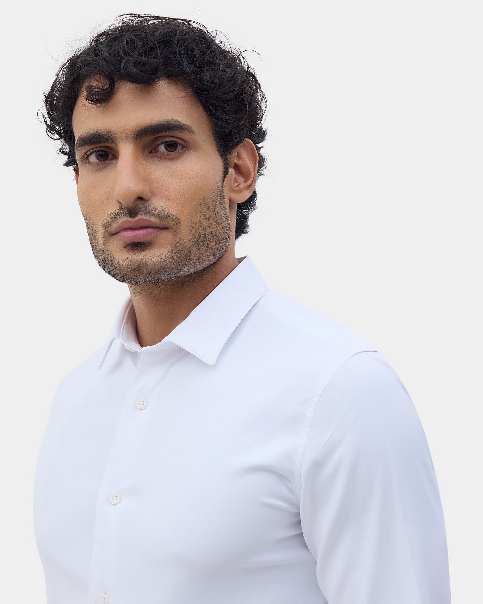 White Solid Shirt - Shephard