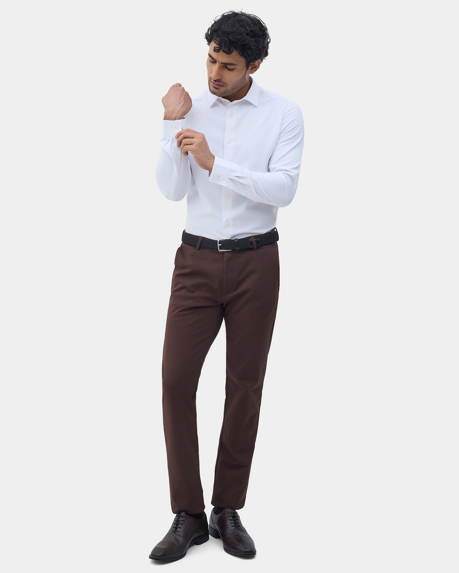 White Solid Shirt - Shephard