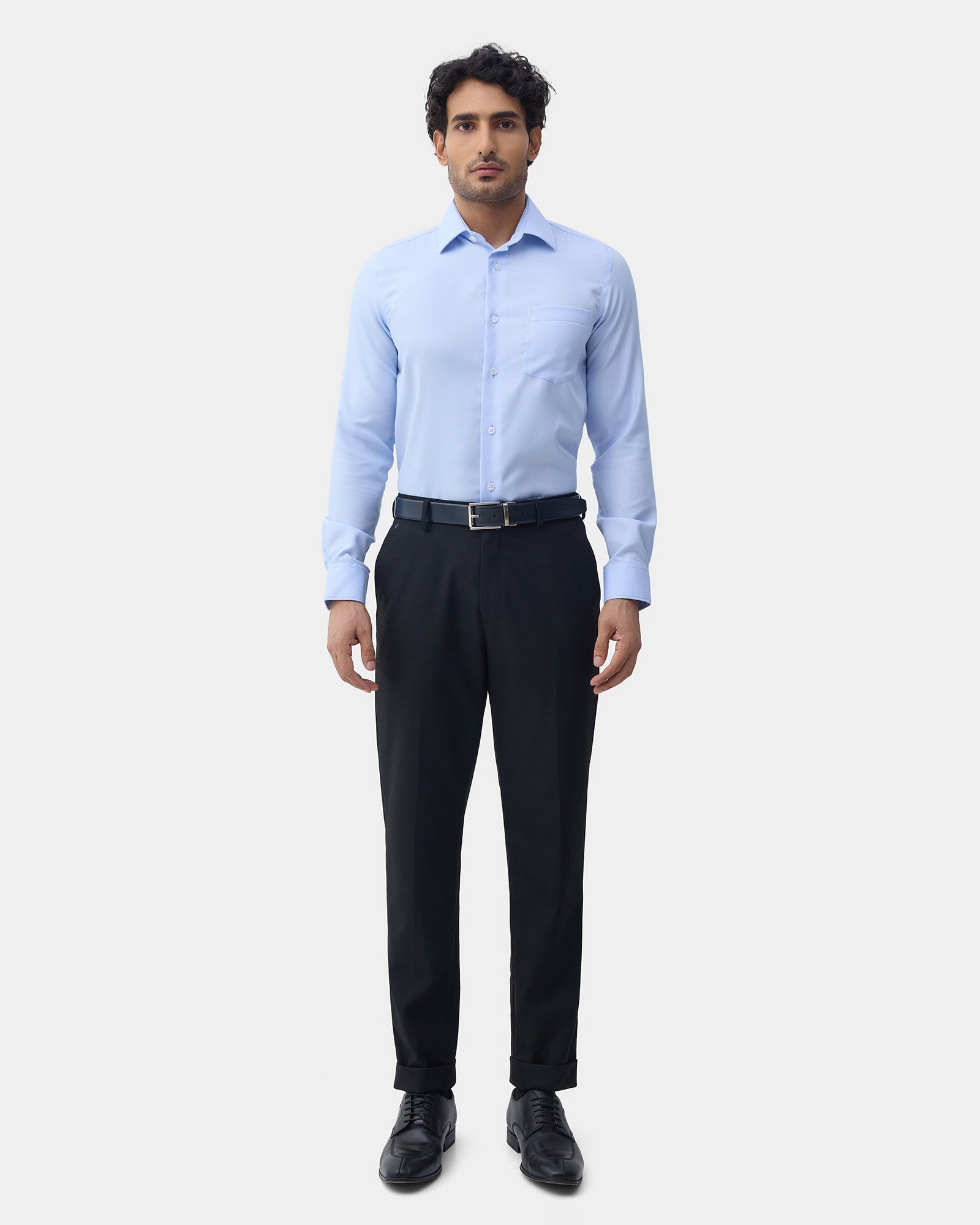 Light Blue Textured Shirt - Claron