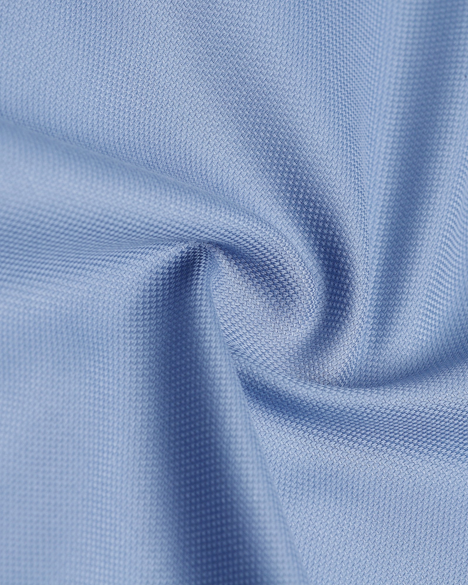 Mid Blue Textured Shirt - Claron