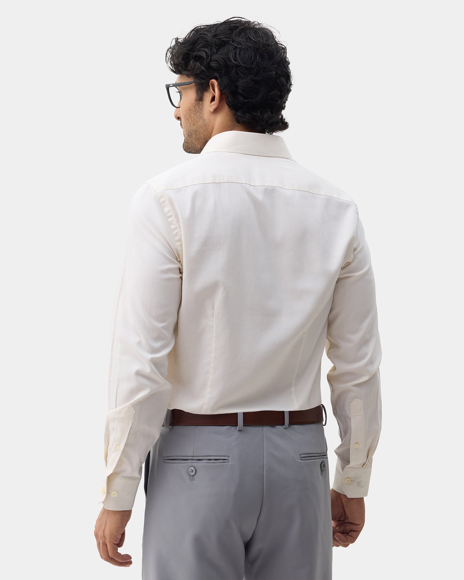 Cream Textured Shirt - Noven