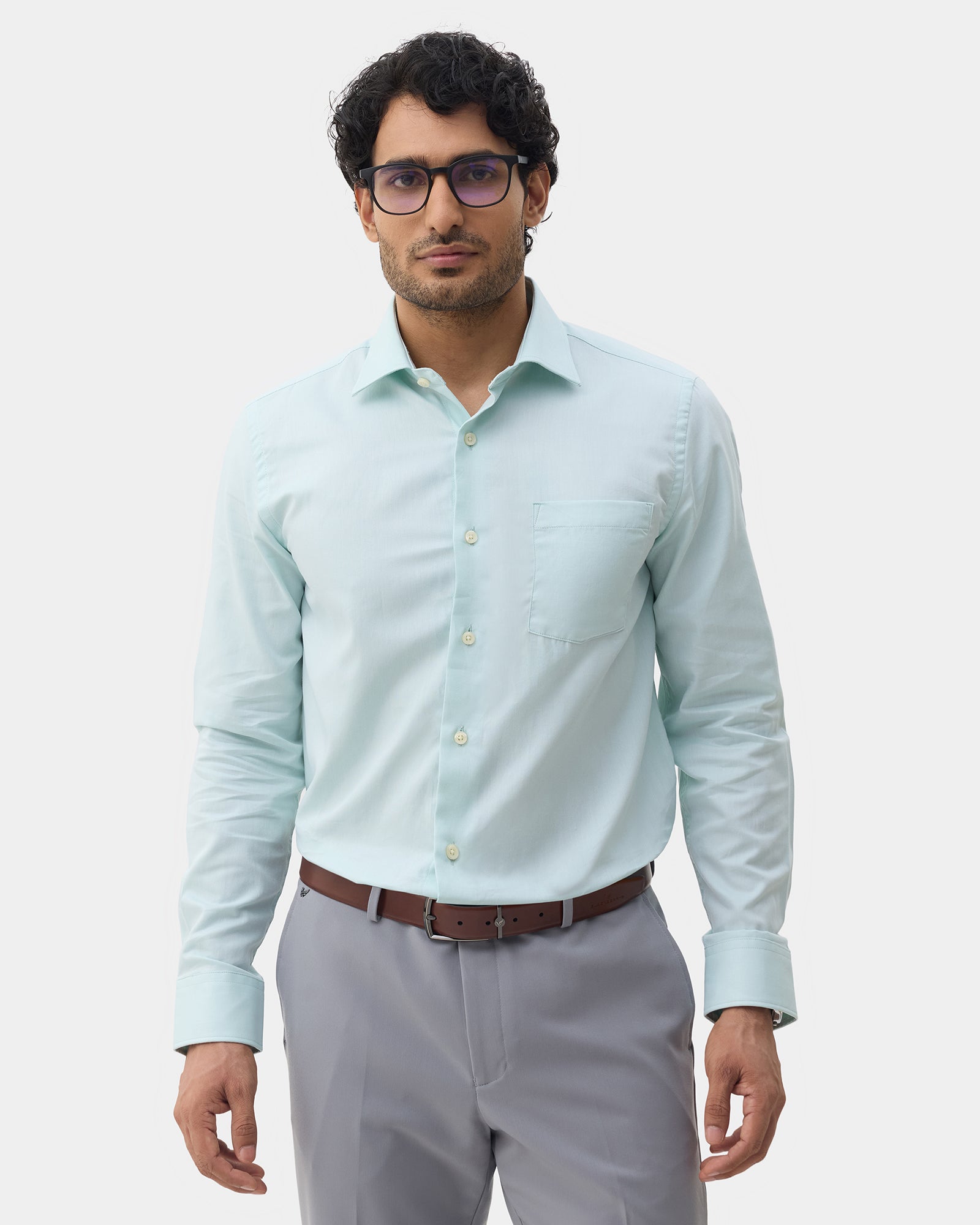 LONG SLEEVE INDIA FIT DOBBY SHIRT