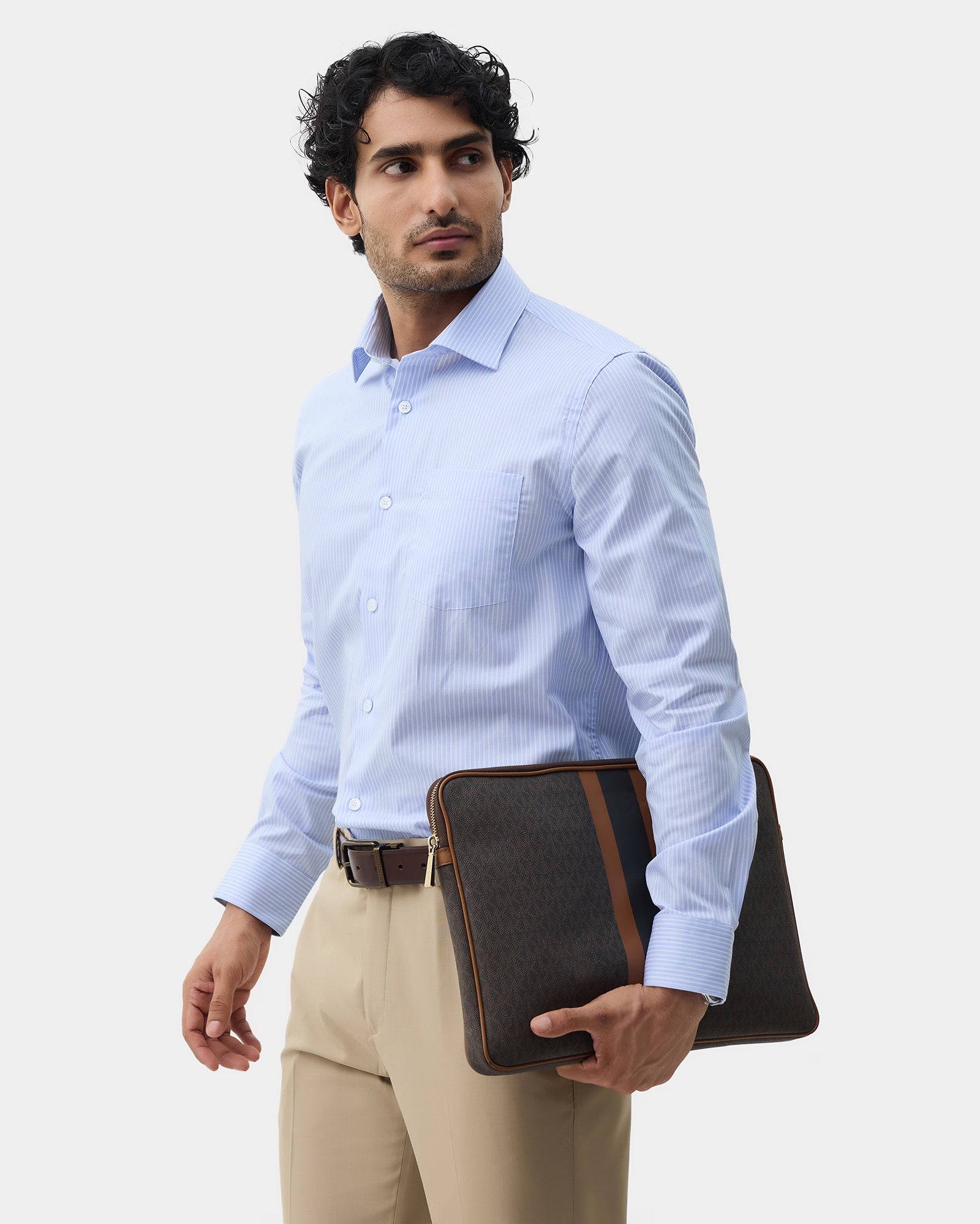 Light Blue Stripe Shirt - Foren