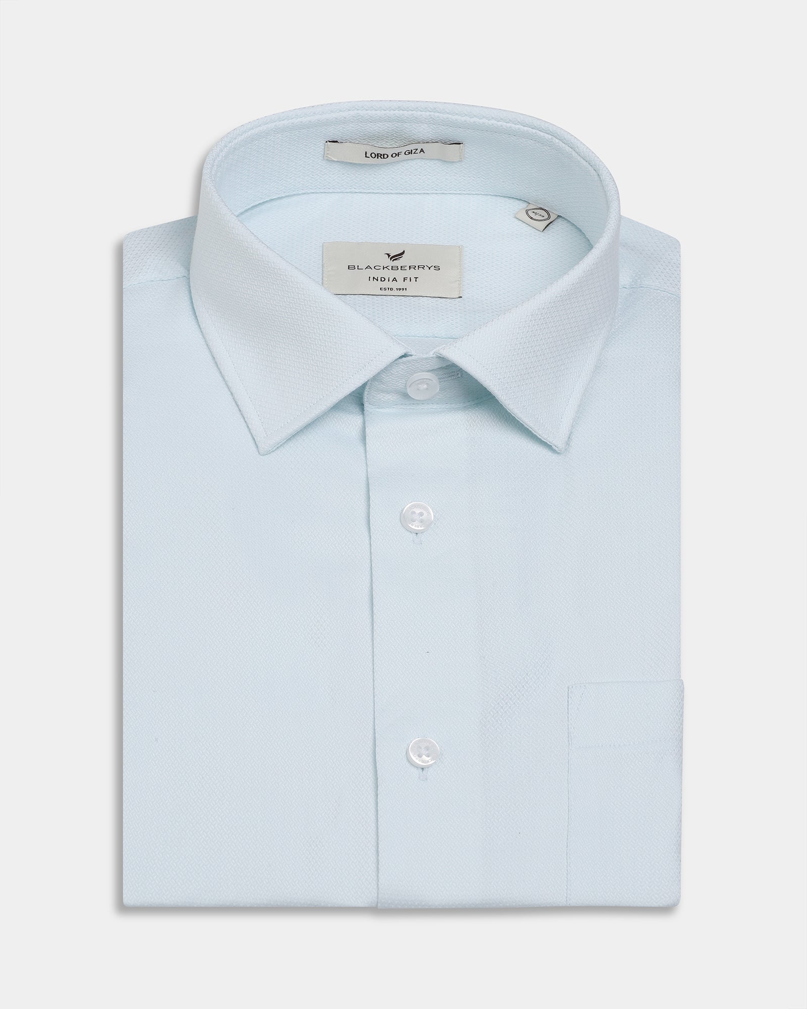 Aqua Green Textured Shirt - Maky