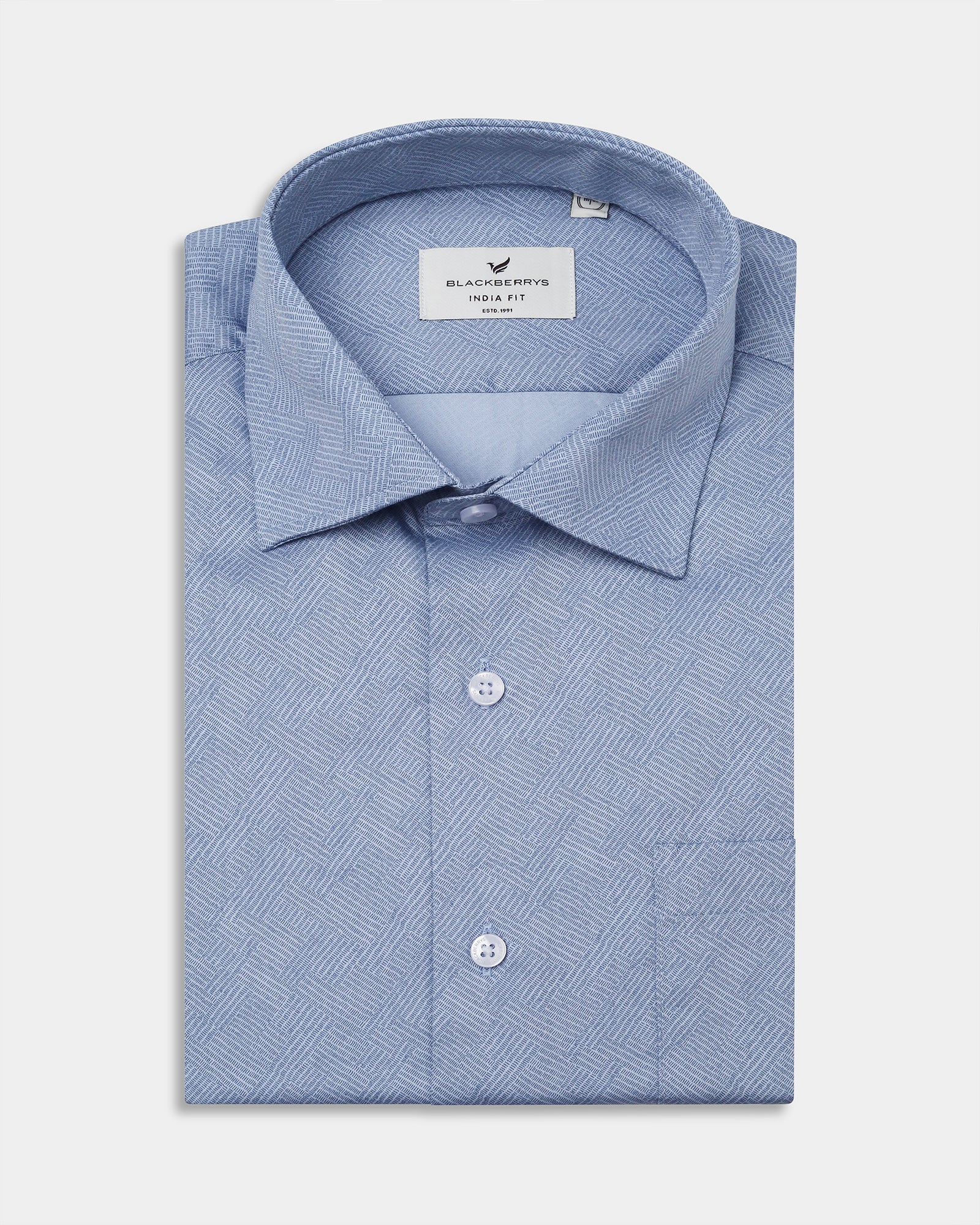 Blue Printed Shirt - Microbus