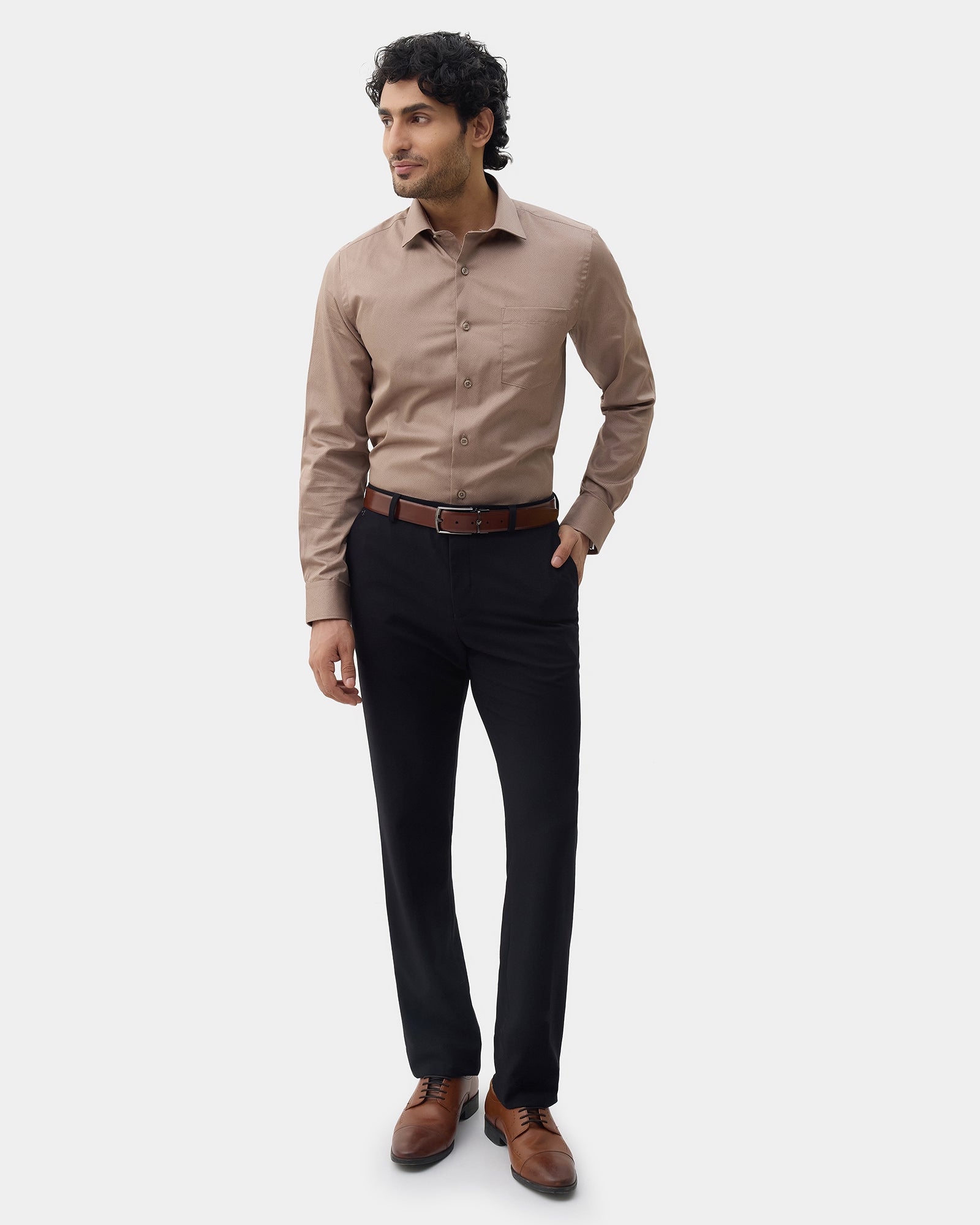 Brown Printed Shirt - Microbus