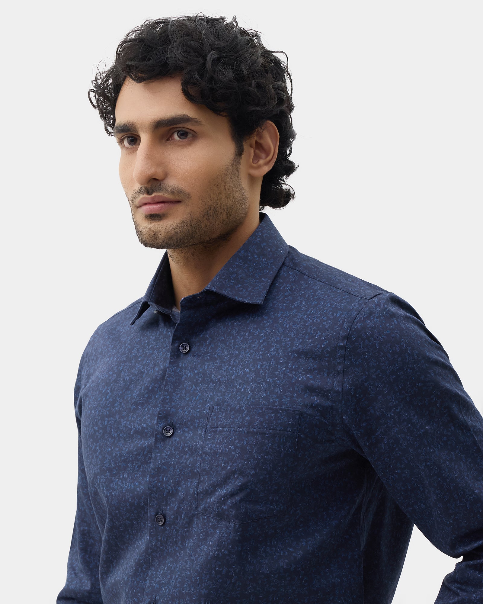 Navy Printed Shirt - Jetta