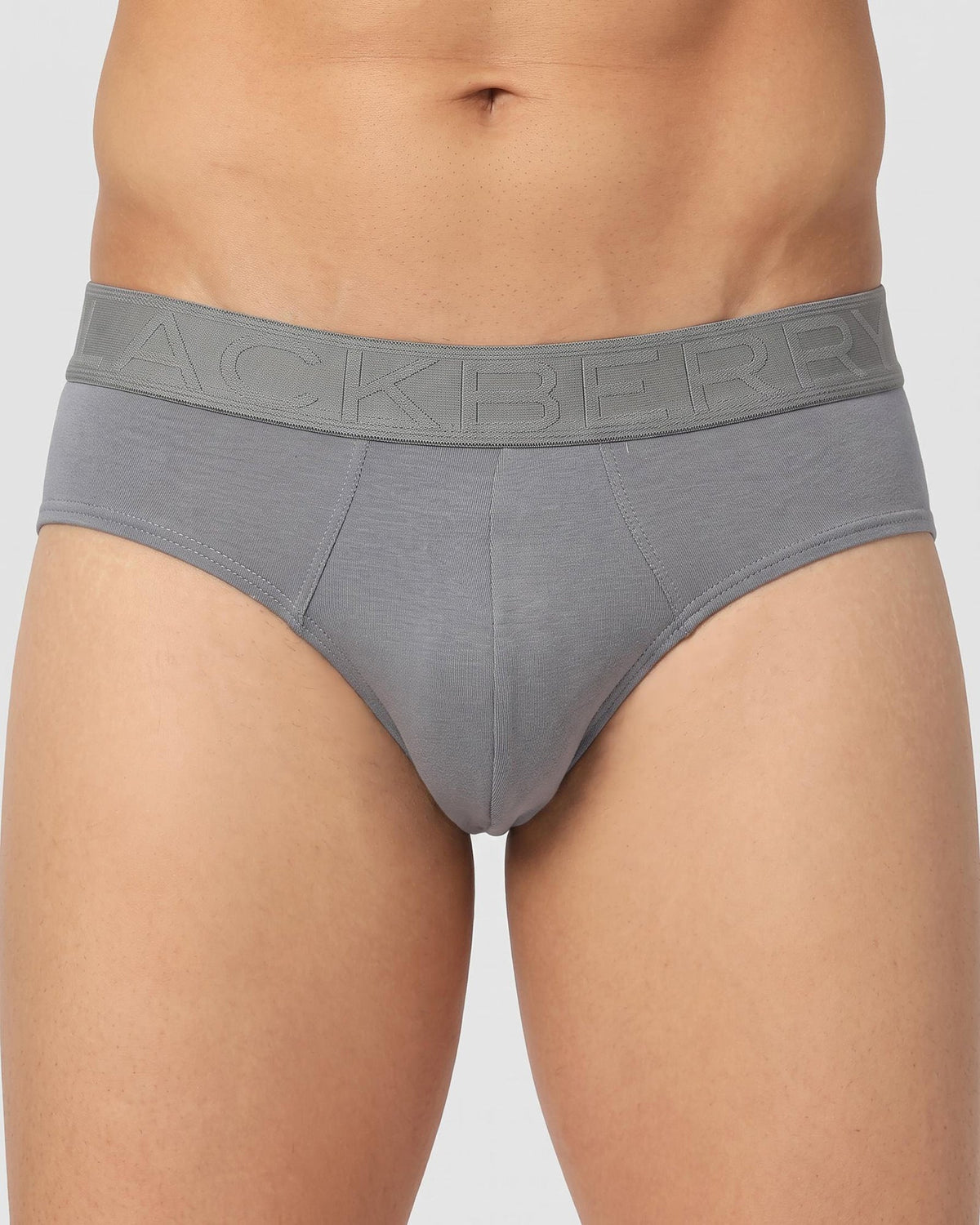 White & Grey Solid Breif Pack of 2 - Aloe