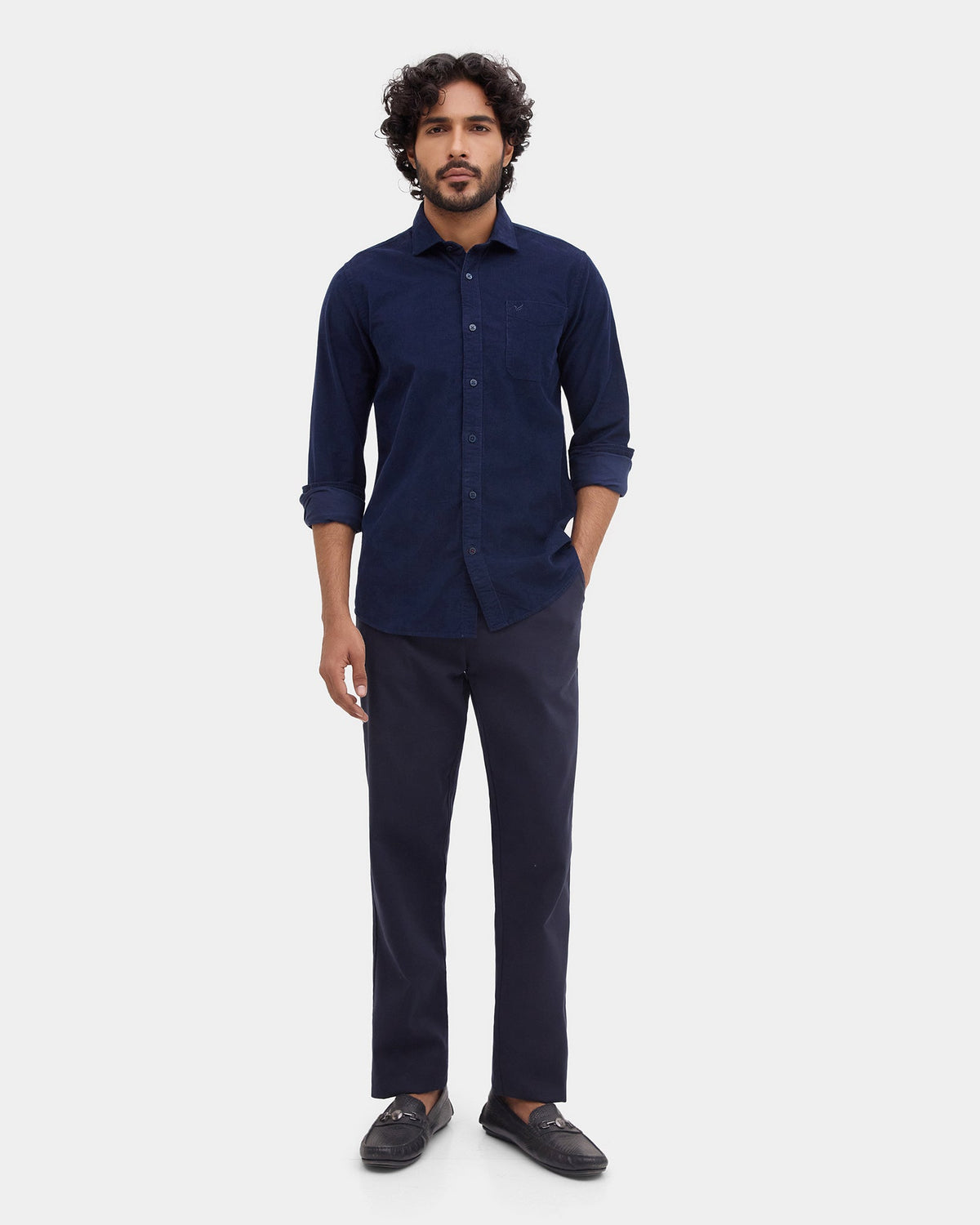 Navy Corduroy Shirt - Ducord
