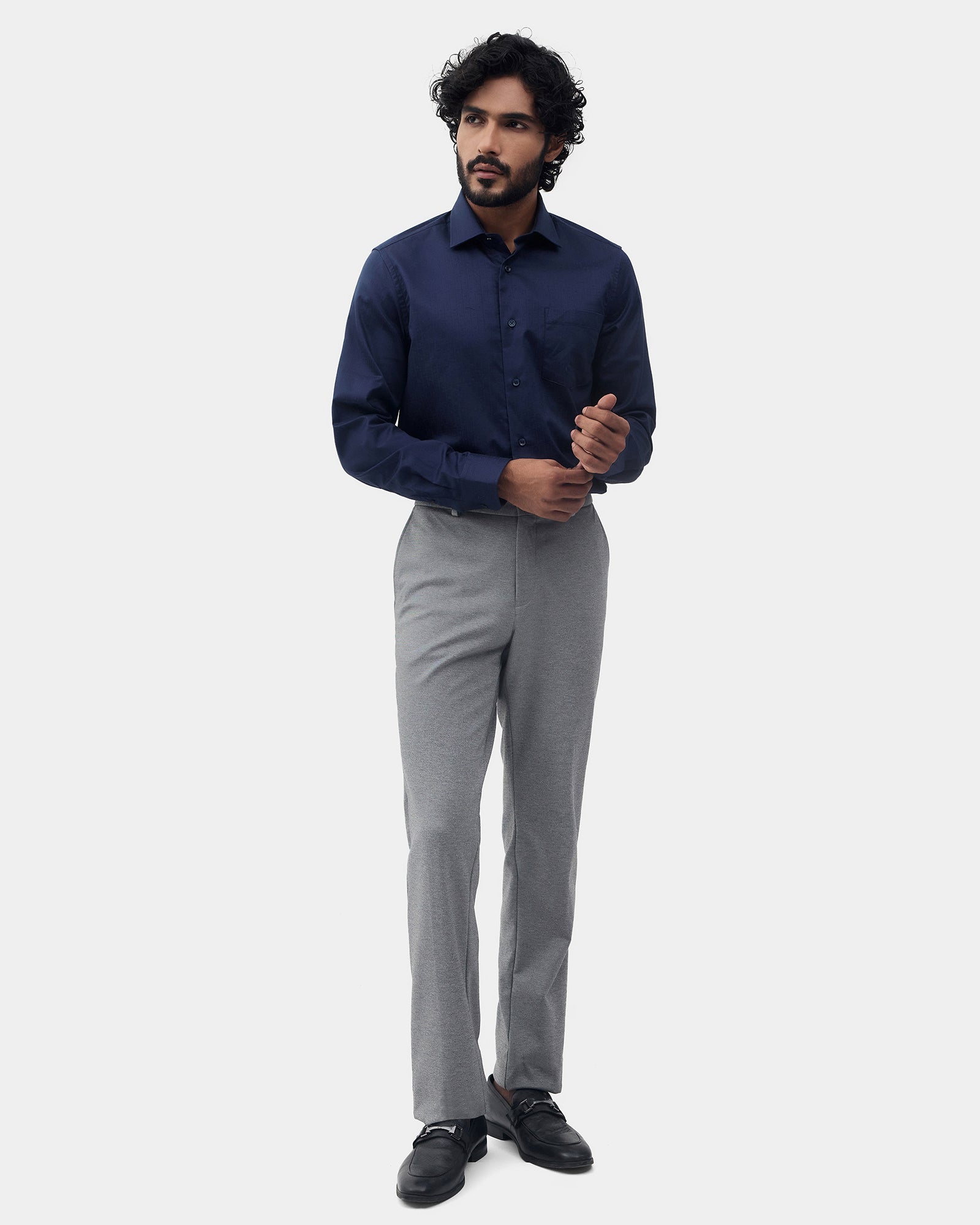 Navy Textured Shirt - Network