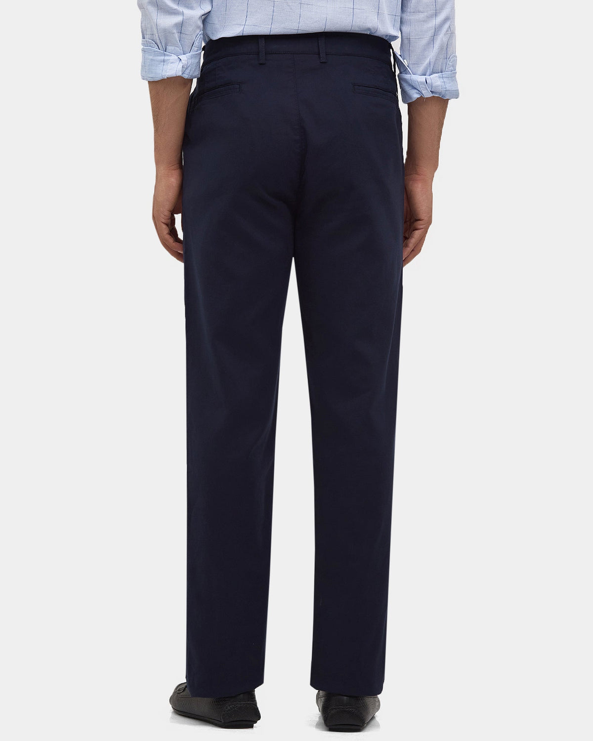 Navy Textured Khakis - Rosa