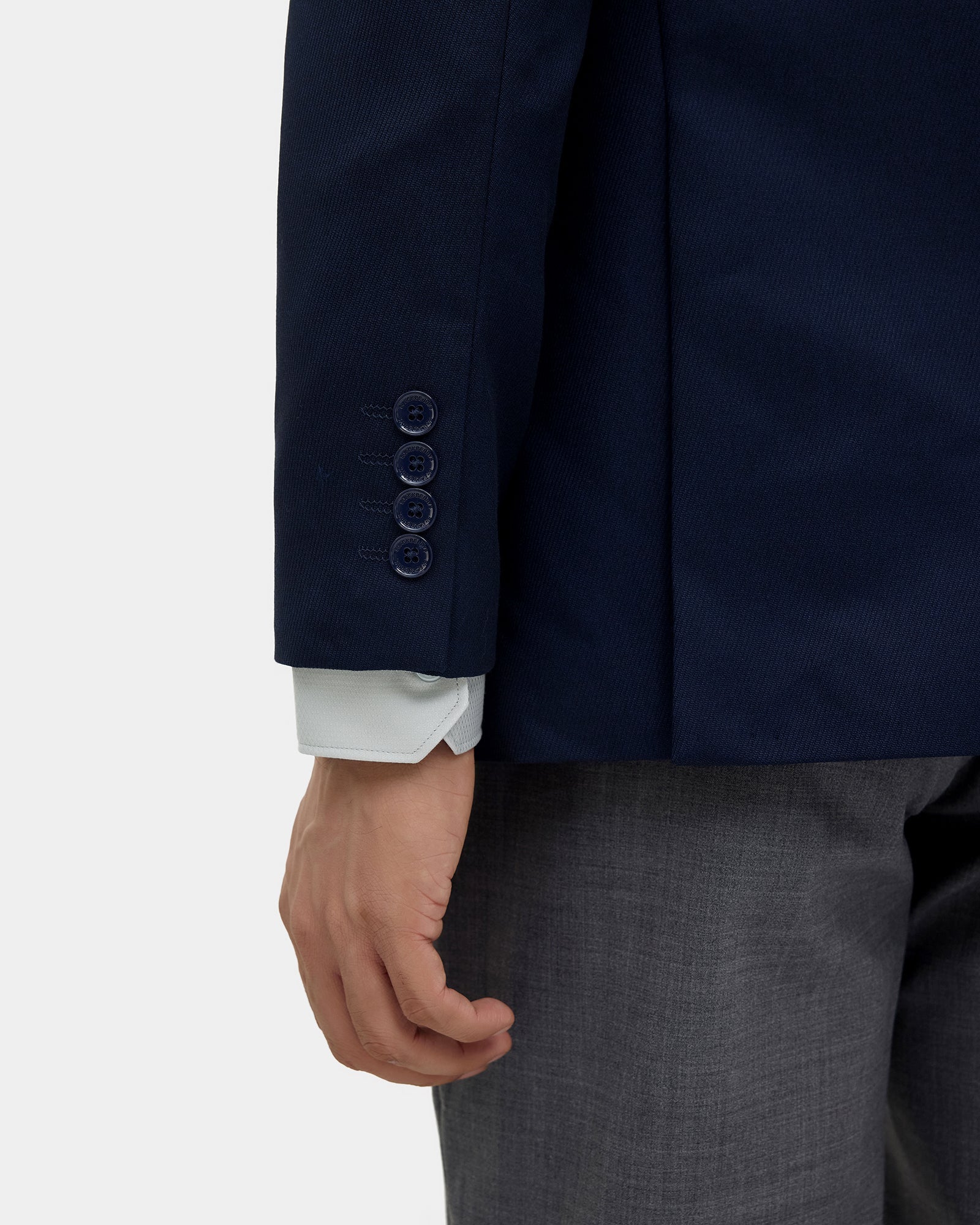 Navy Solid Blazer - Ferado