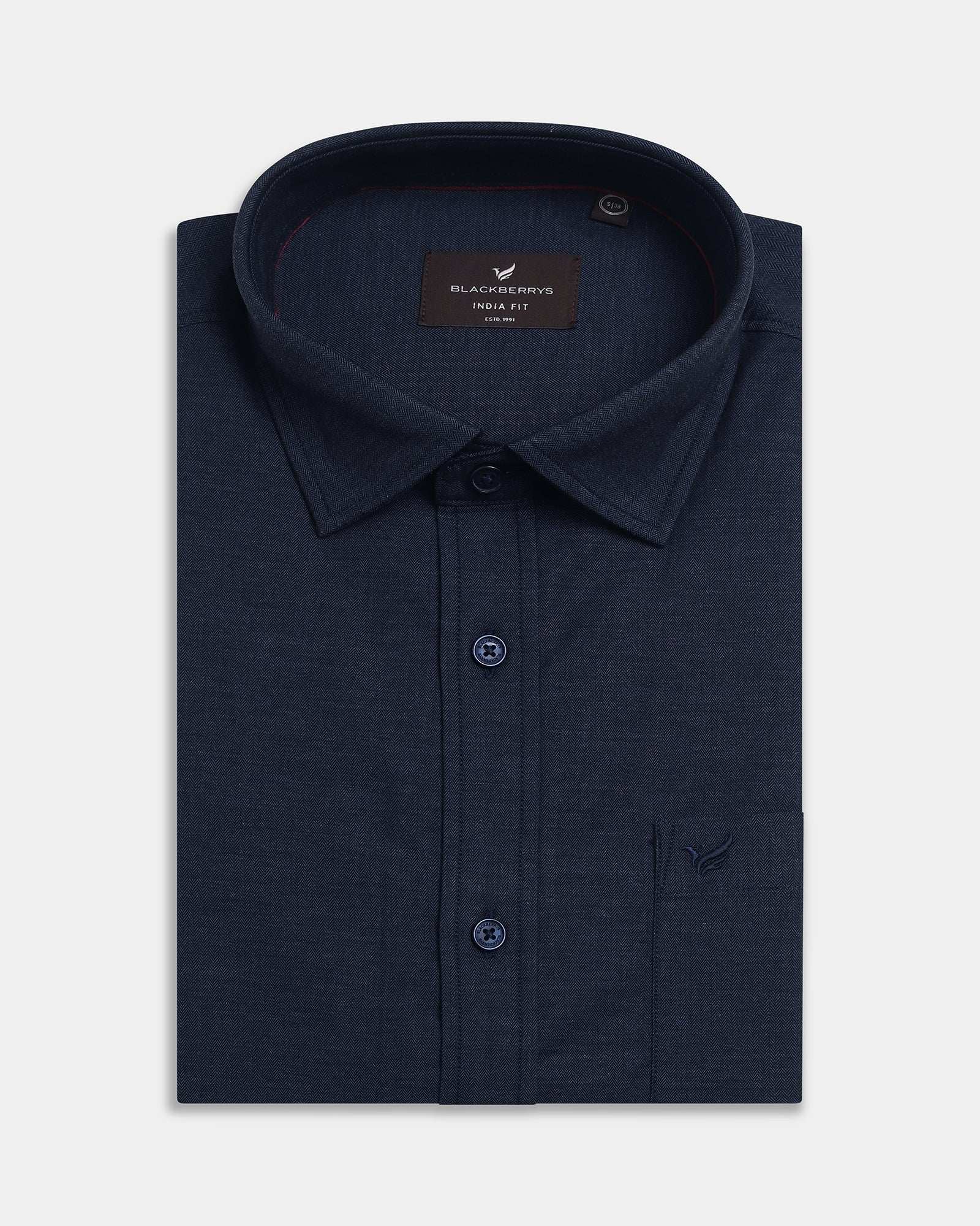 Navy Solid Shirt - Ariss