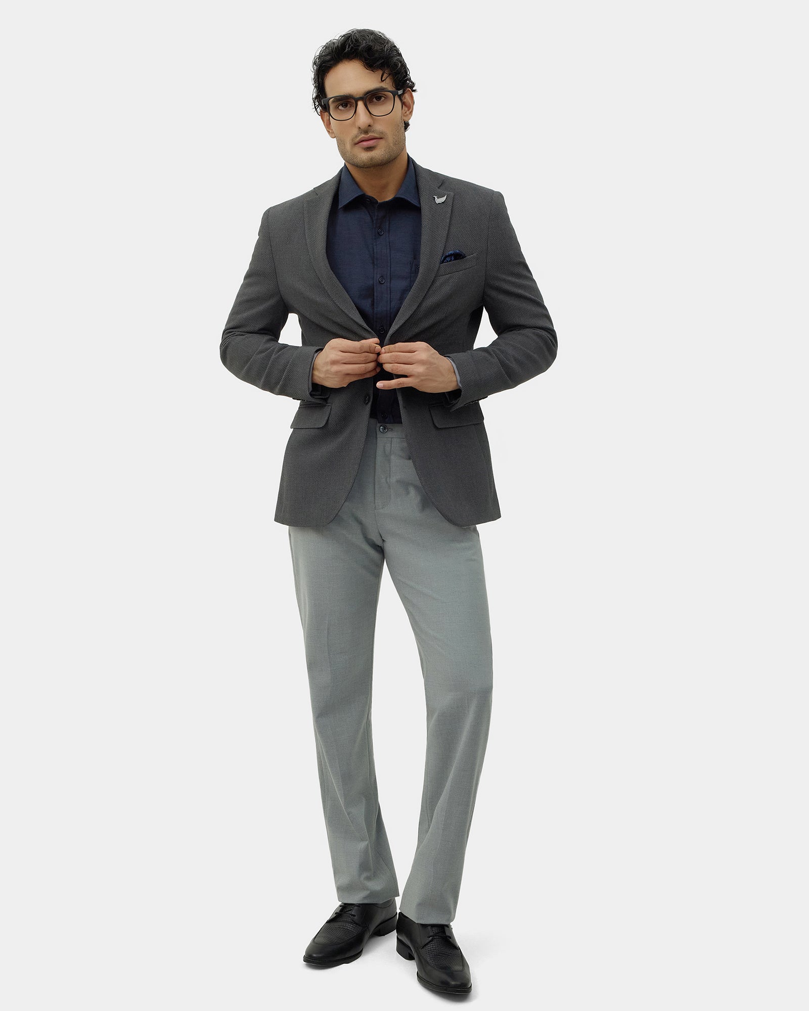 Navy Solid Shirt - Ariss