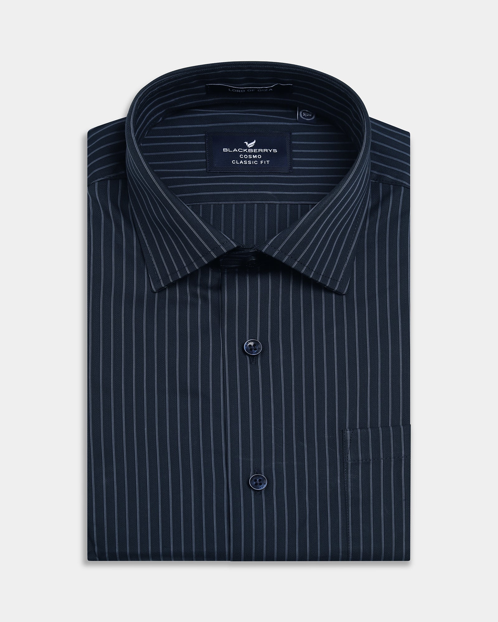 Navy Stripe Shirt - Edrix
