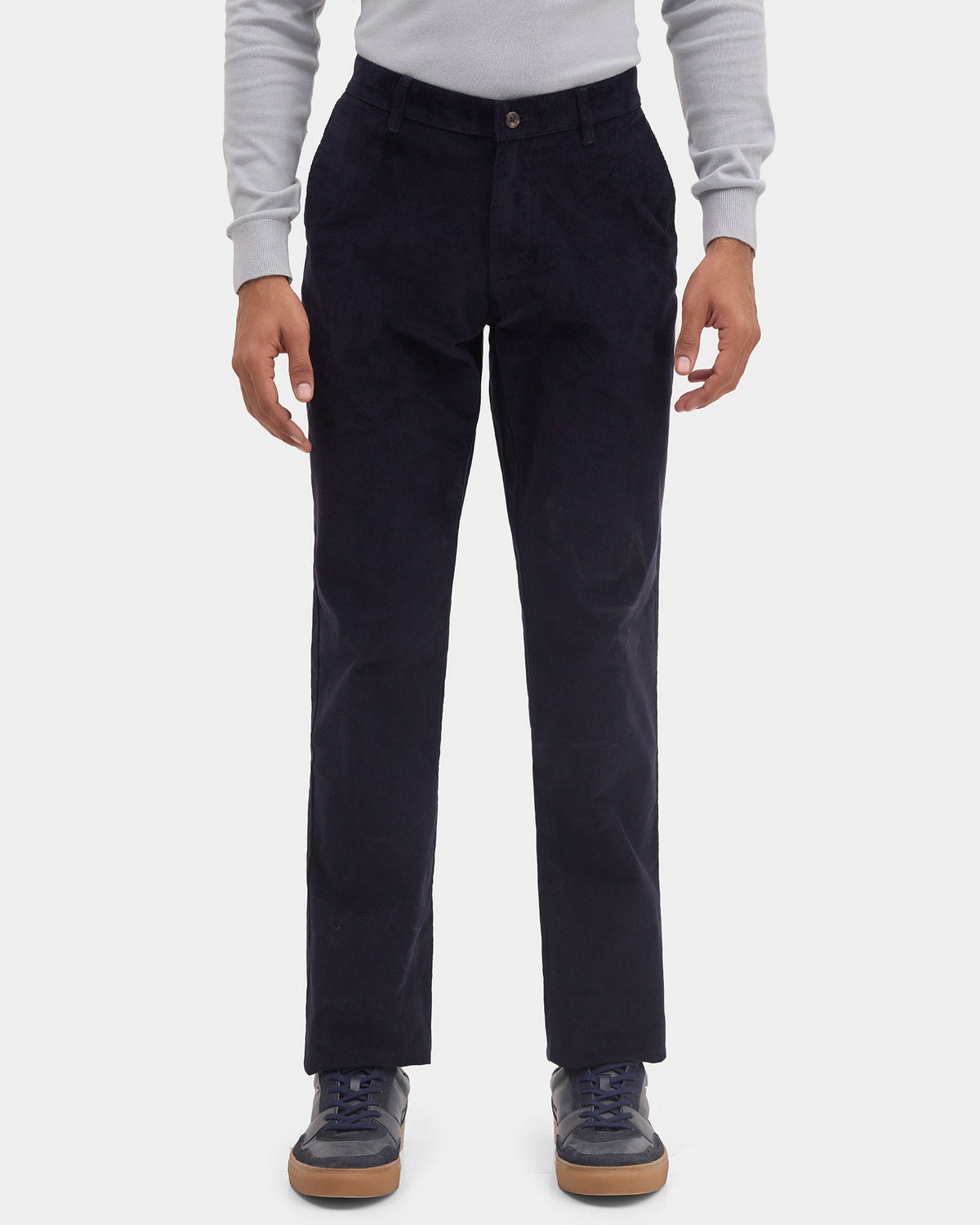 Navy Textured Khakis - Zagros