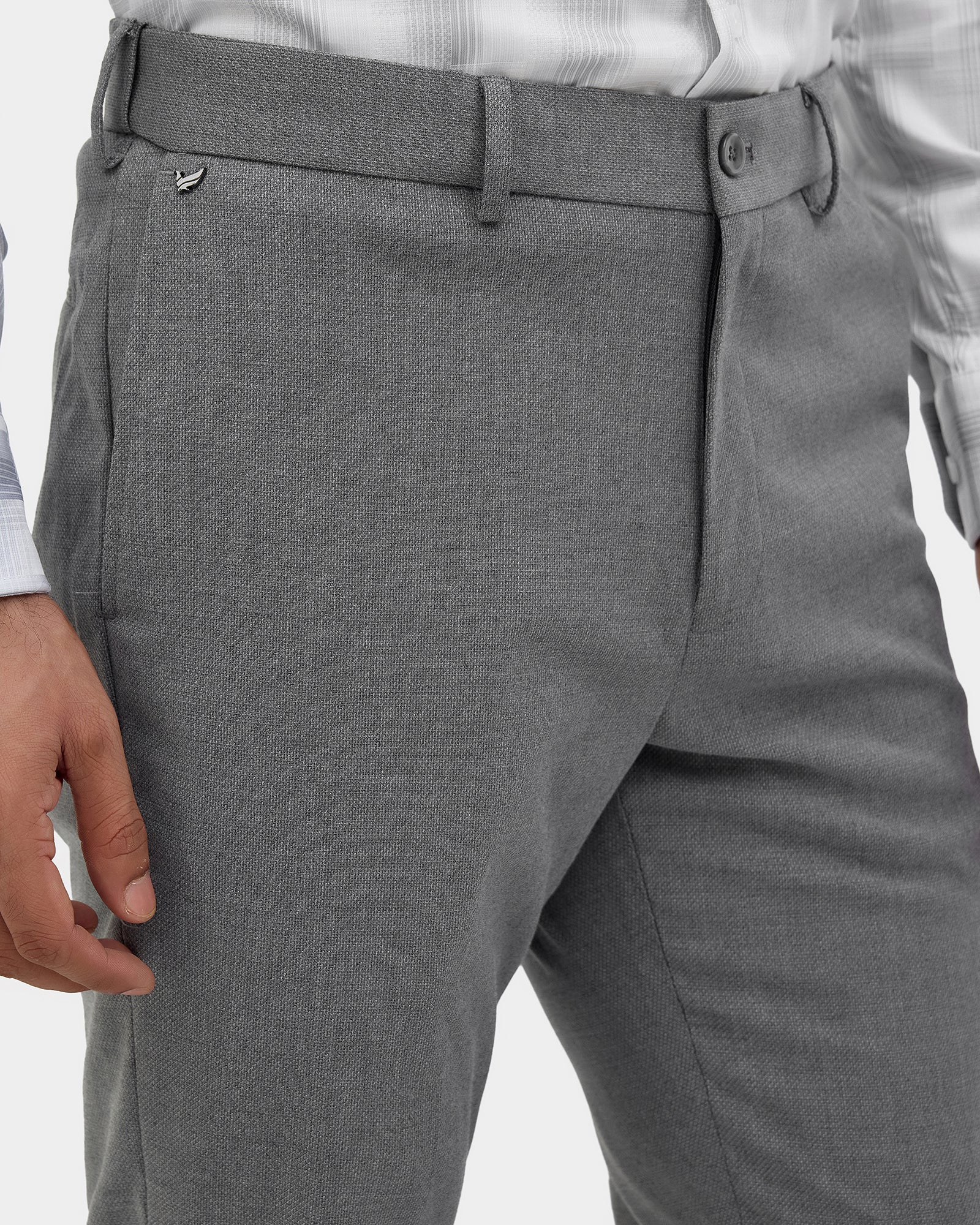 Navy Textured Trouser - Hublot