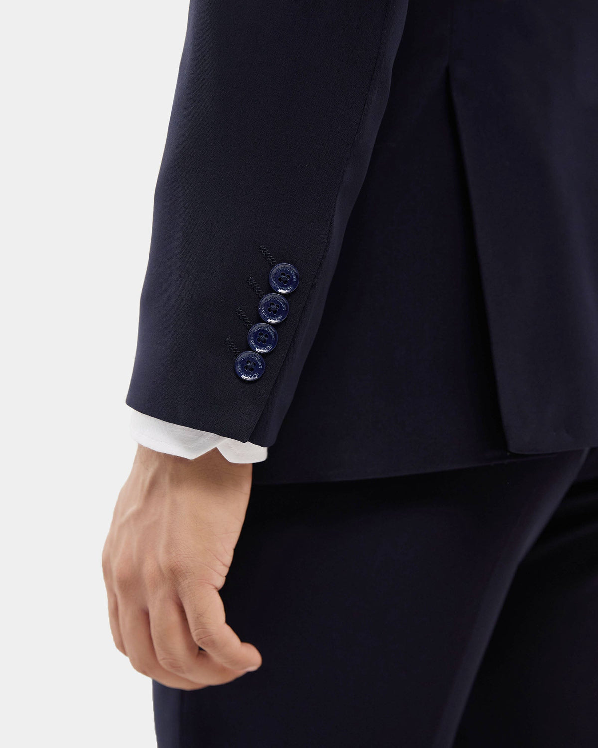 Navy Three Piece Solid Suit - Wylder
